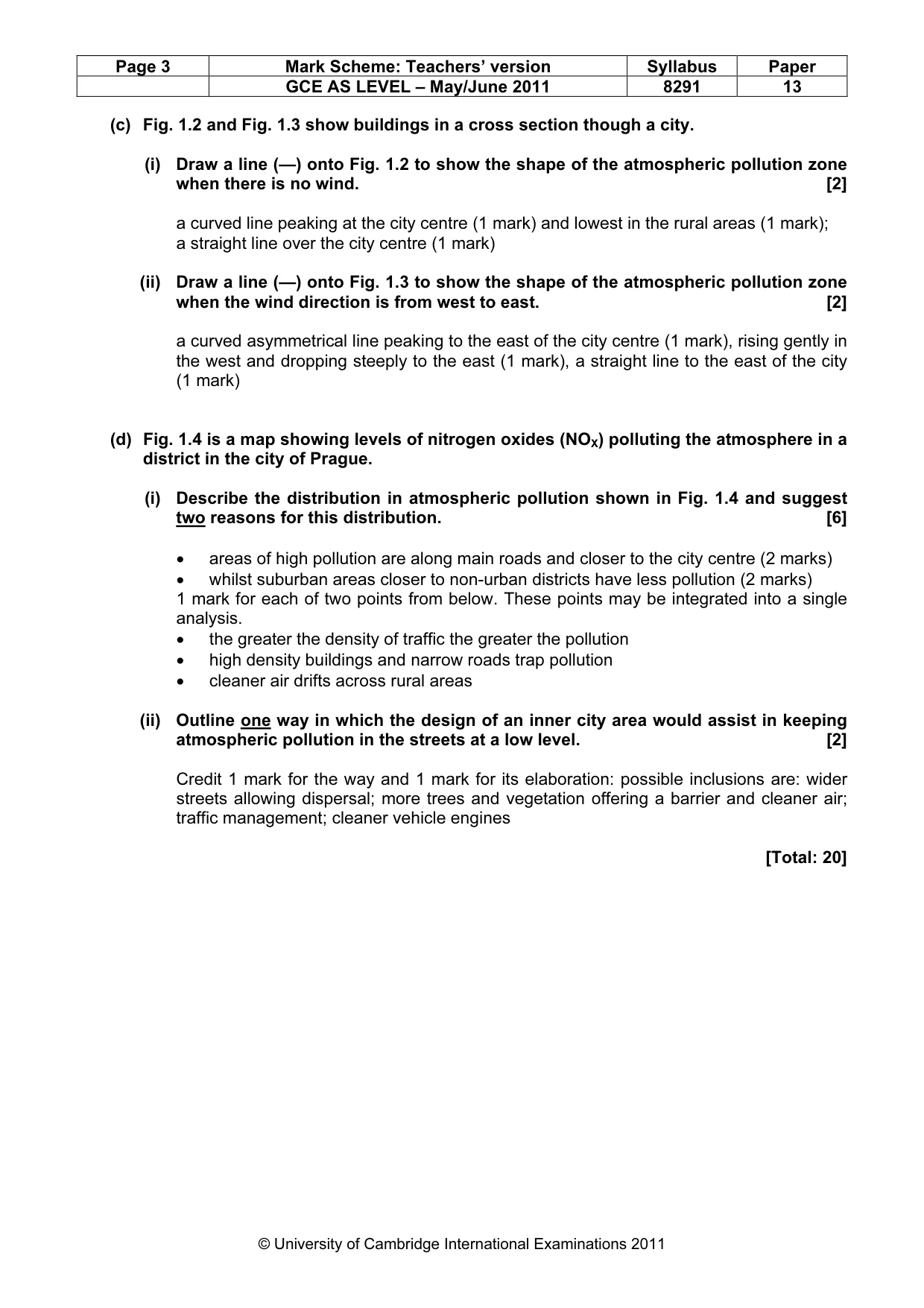 Mark scheme, page 3 of 10