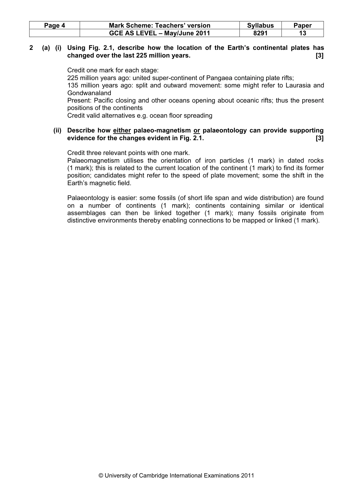 Mark scheme, page 4 of 10