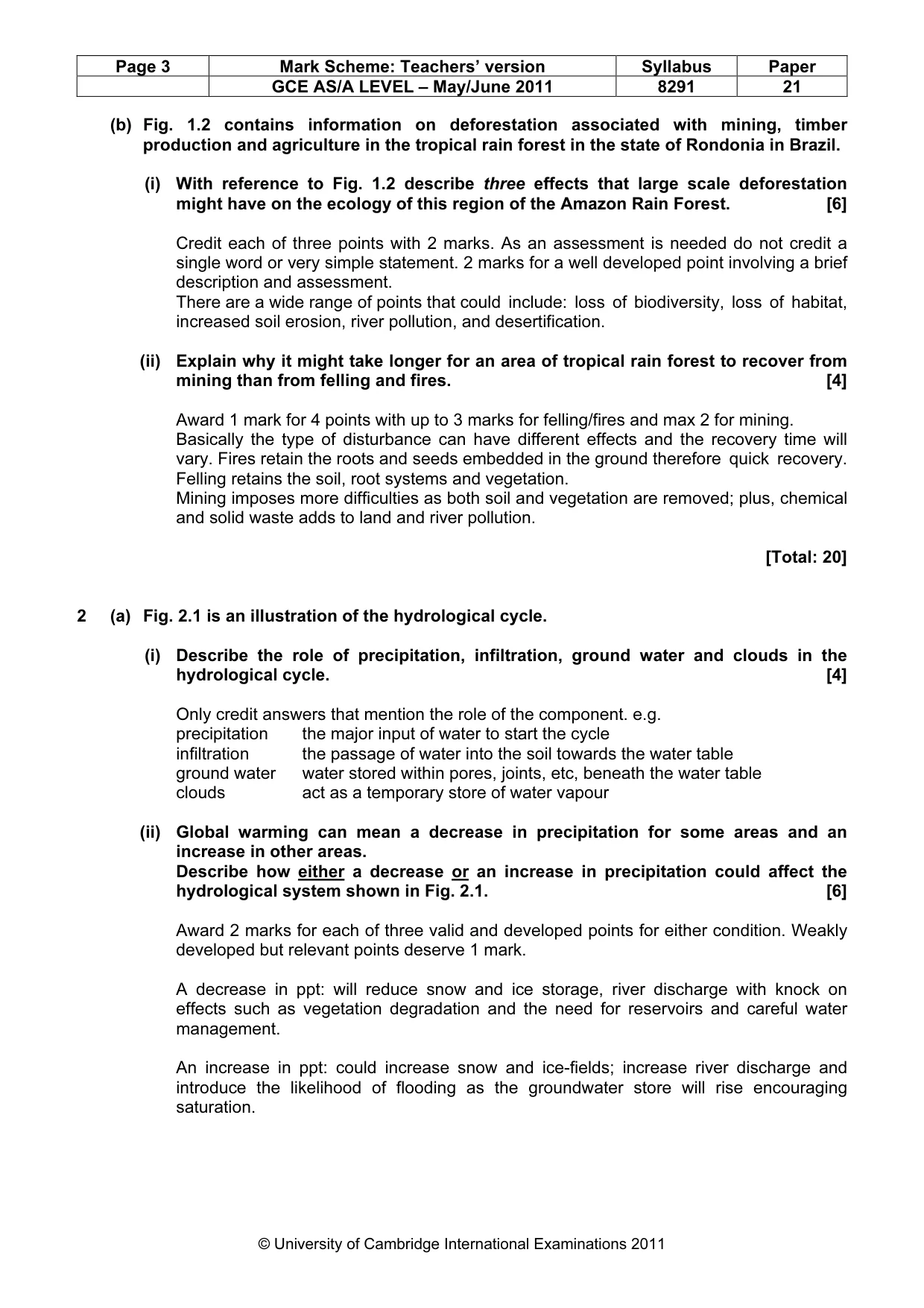 Mark scheme, page 3 of 11