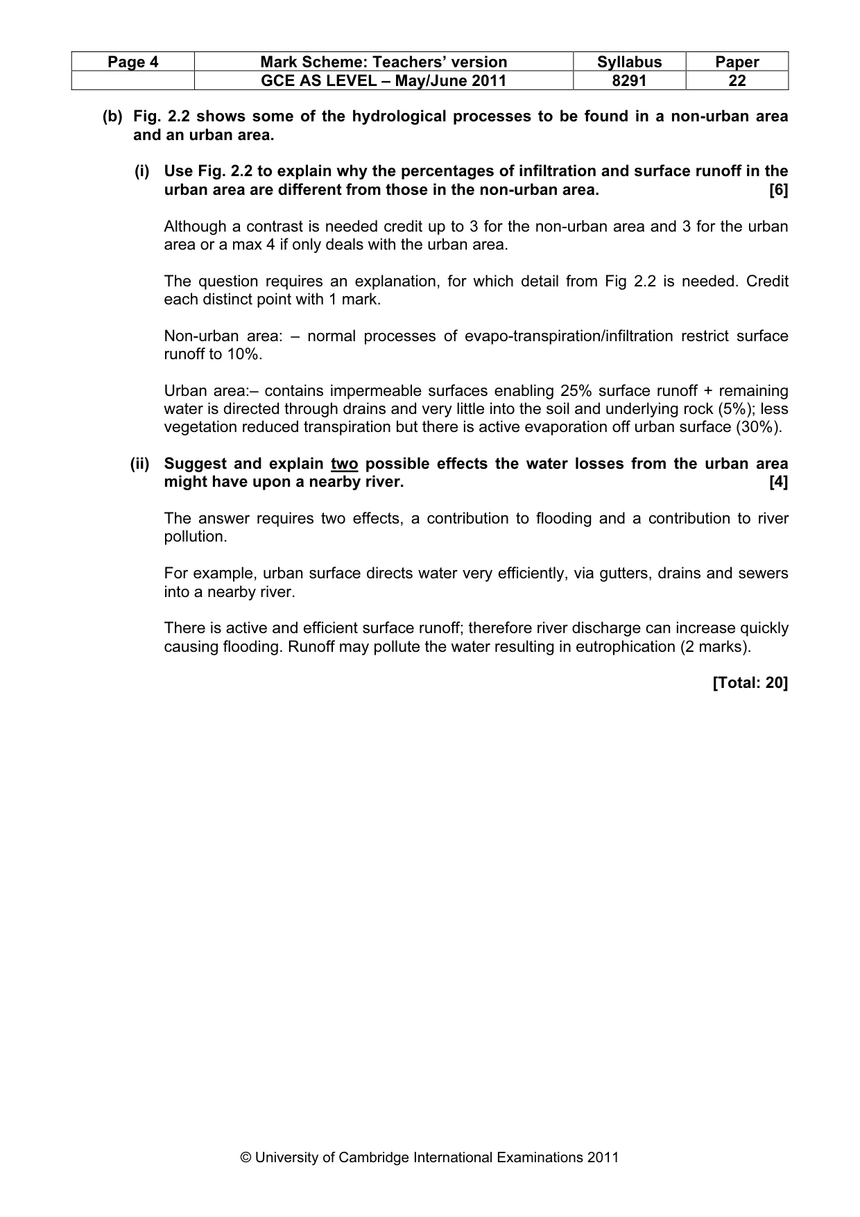 Mark scheme, page 4 of 11