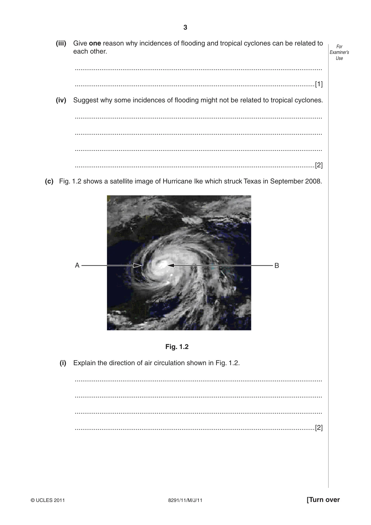 Cambridge A Level Environmental Management (AS only) 8291 2011 May/June Paper 1 · Variant 1 question paper, page 3 of 12