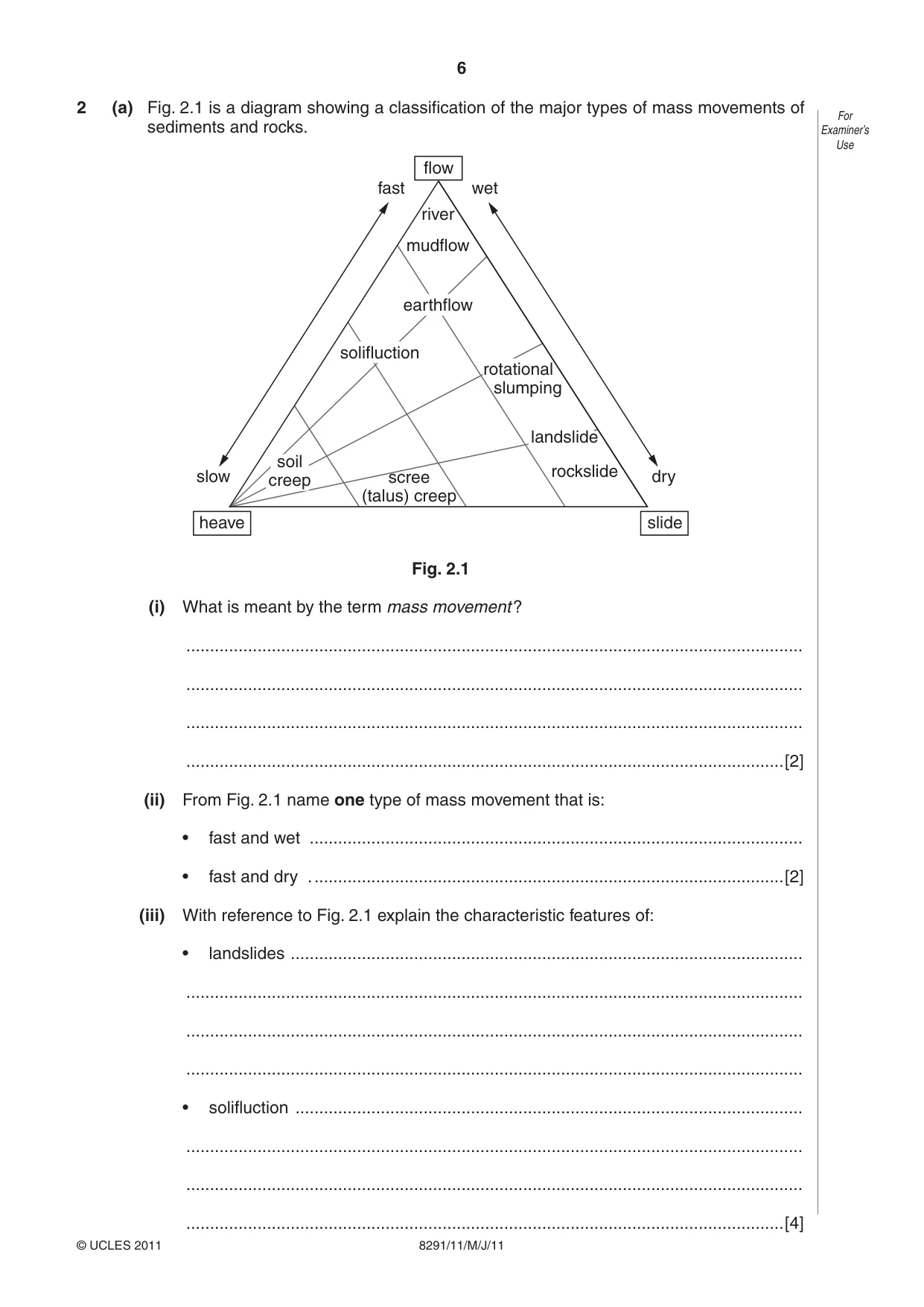 Cambridge A Level Environmental Management (AS only) 8291 2011 May/June Paper 1 · Variant 1 question paper, page 6 of 12