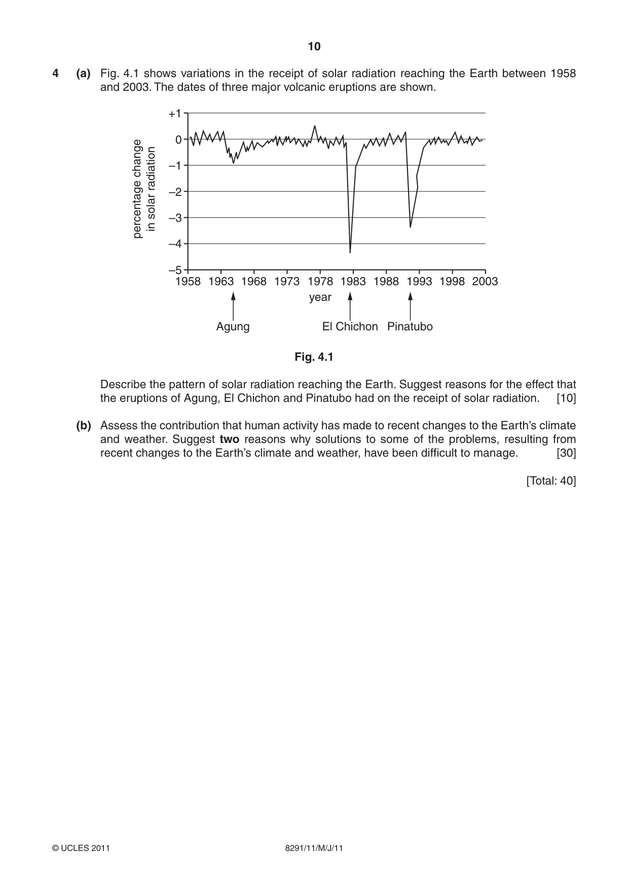 Cambridge A Level Environmental Management (AS only) 8291 2011 May/June Paper 1 · Variant 1 question paper, page 10 of 12