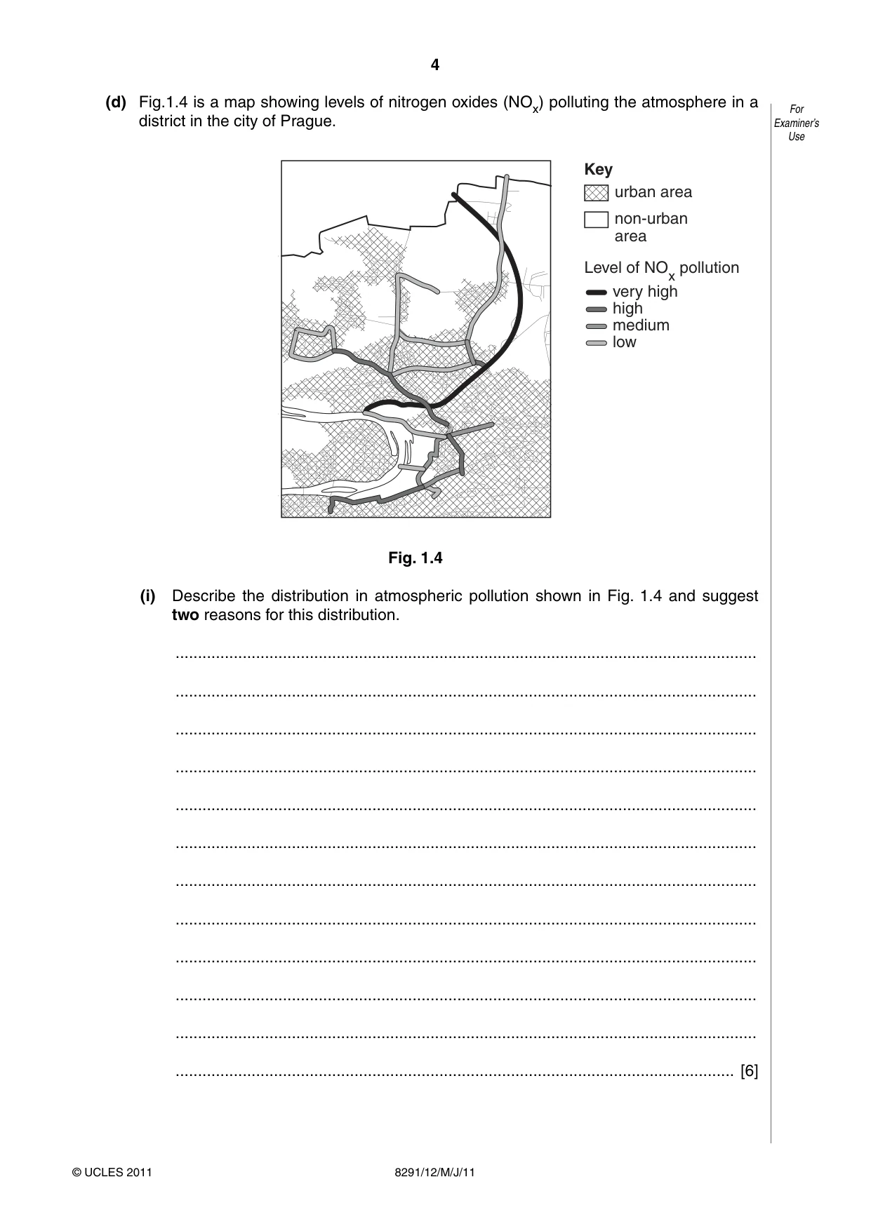 Cambridge A Level Environmental Management (AS only) 8291 2011 May/June Paper 1 · Variant 2 question paper, page 4 of 12