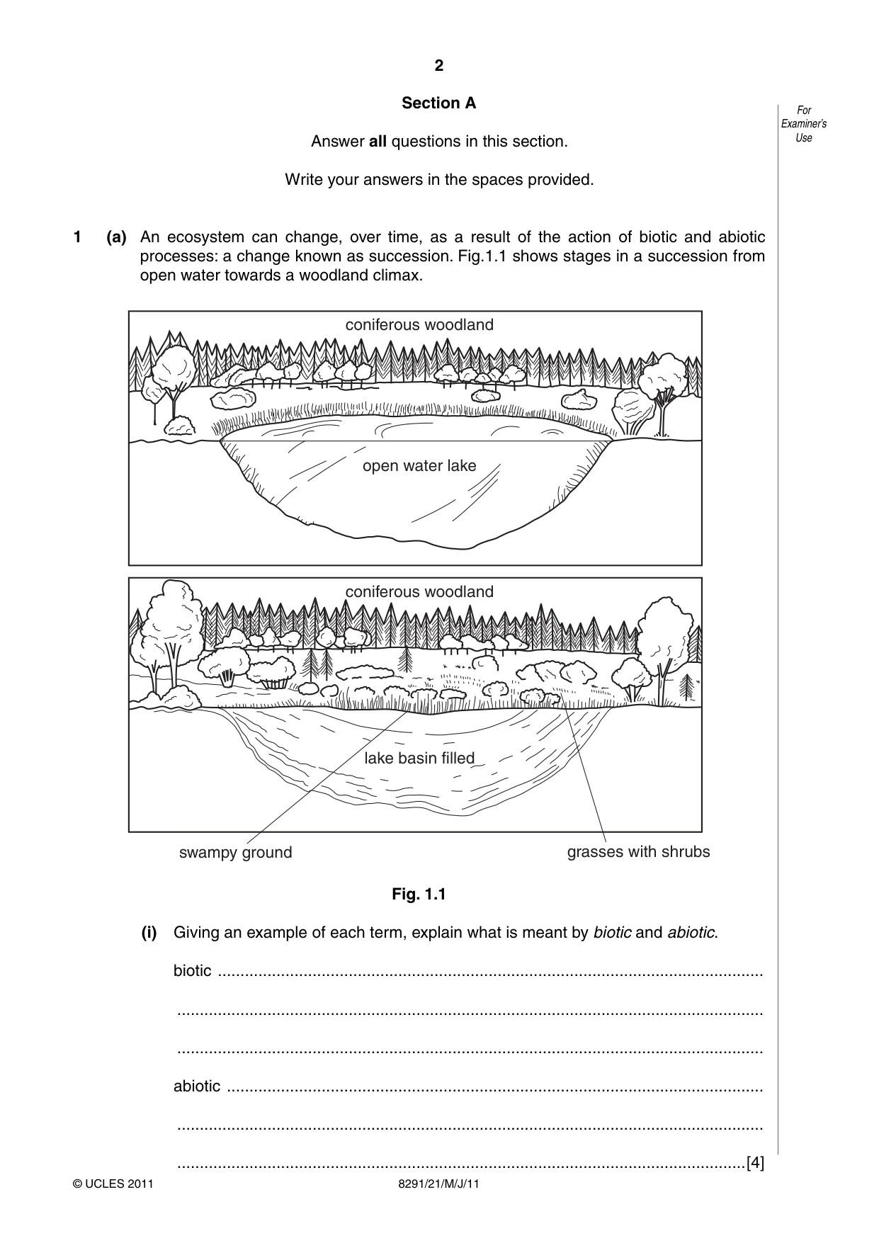 Cambridge A Level Environmental Management (AS only) 8291 2011 May/June Paper 2 · Variant 1 question paper, page 2 of 12