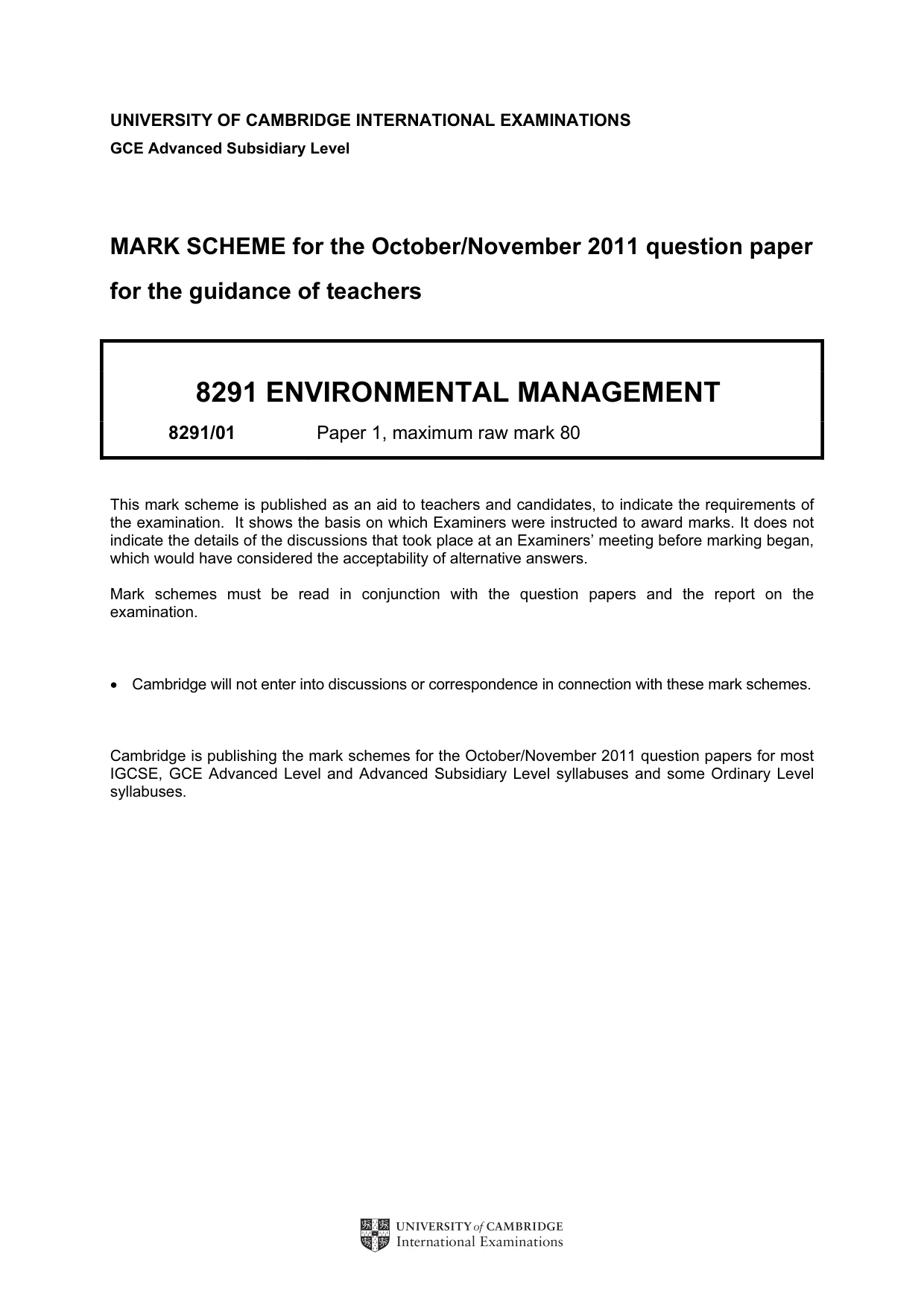 Mark scheme, page 1 of 12