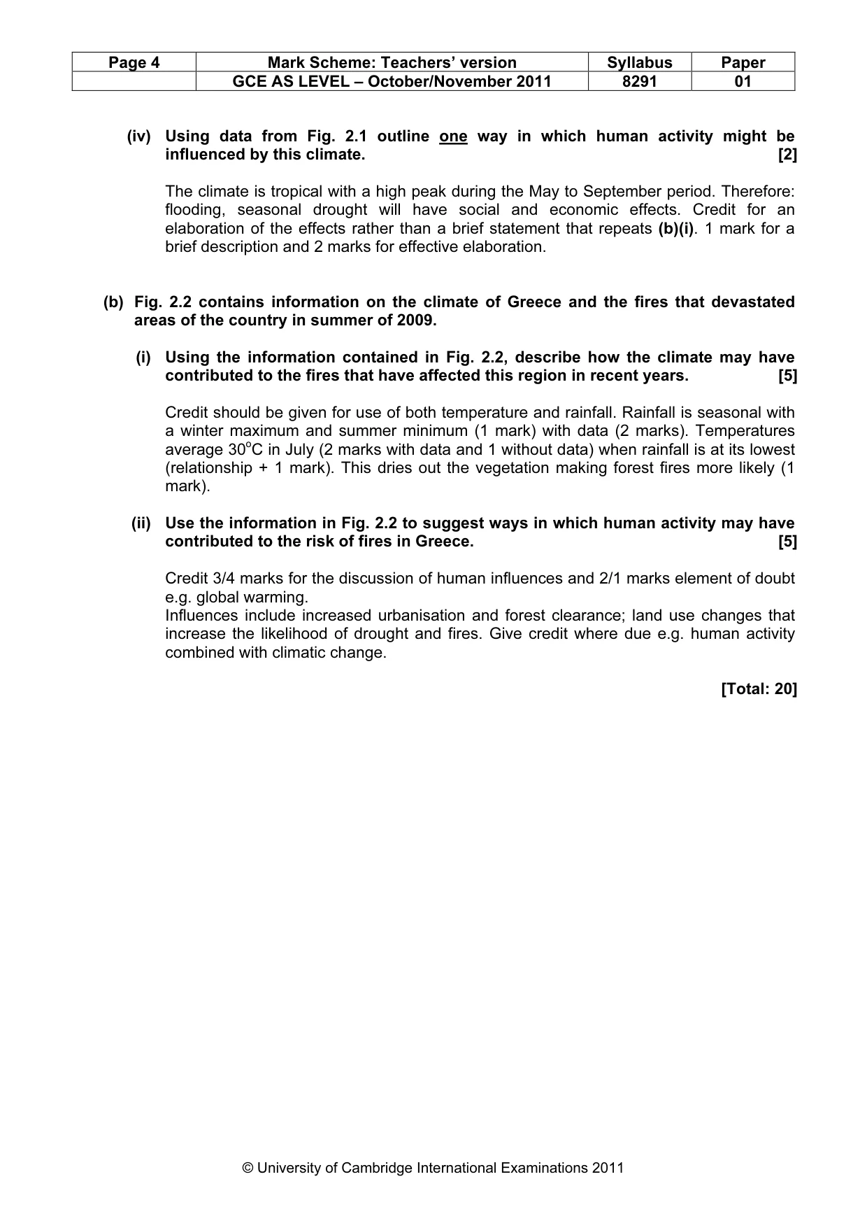 Mark scheme, page 4 of 12