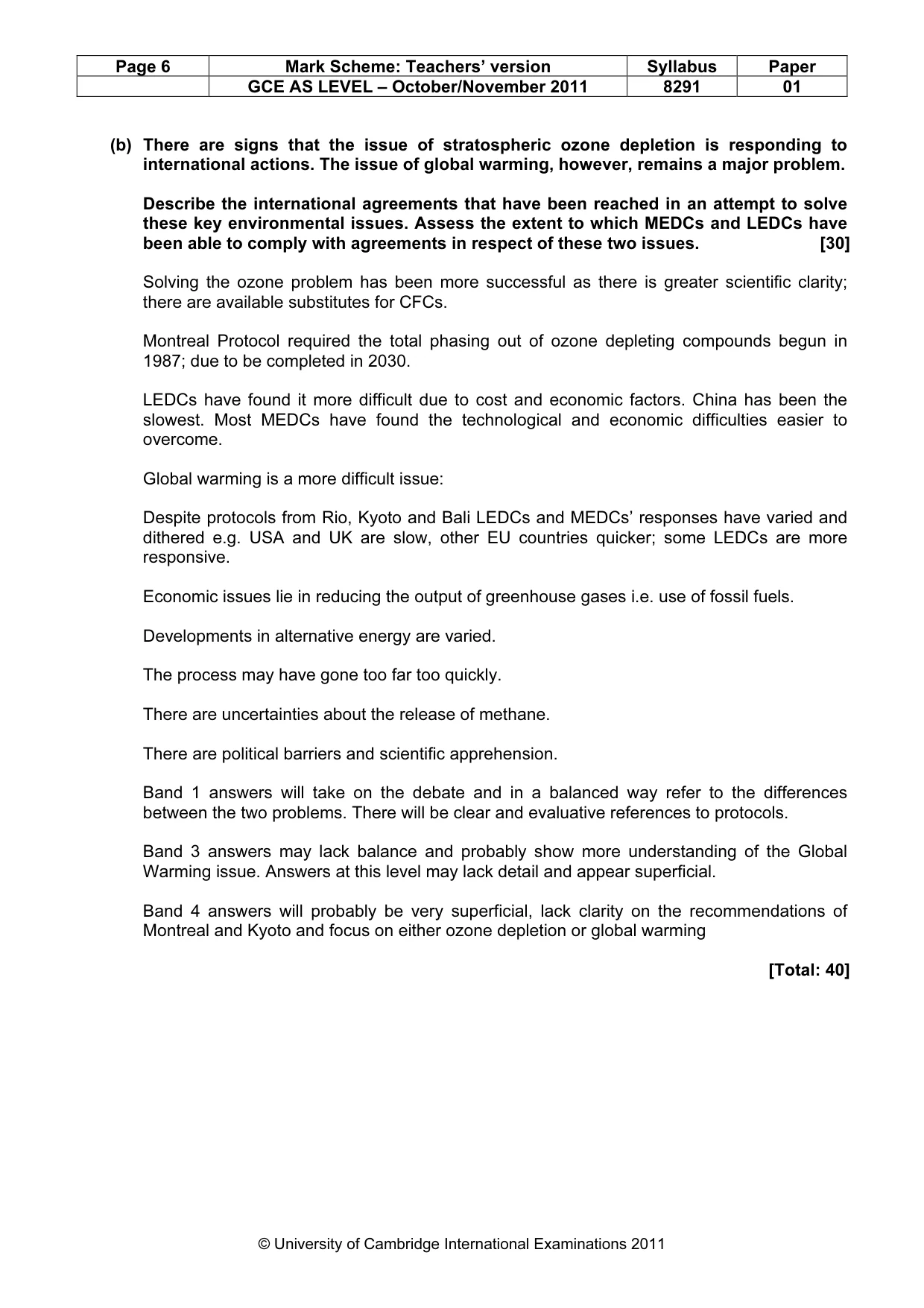 Mark scheme, page 6 of 12