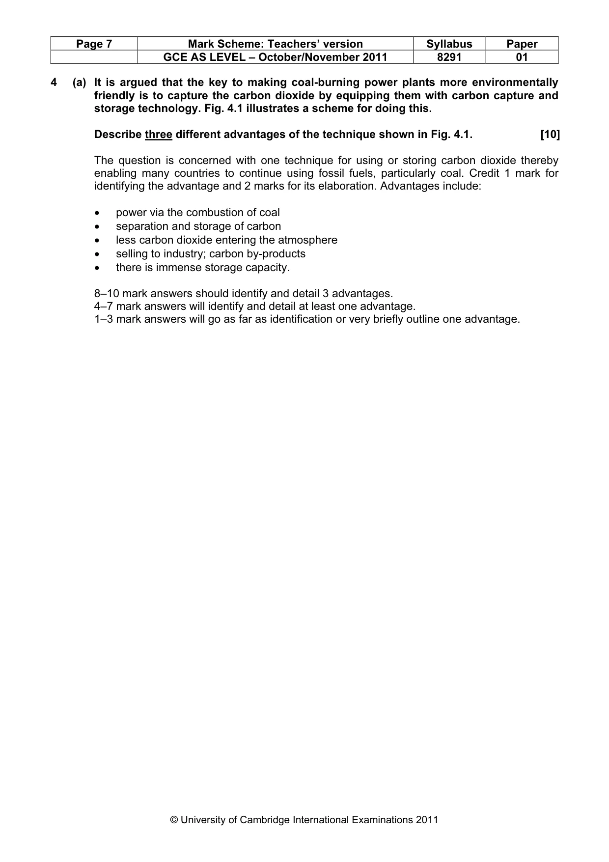 Mark scheme, page 7 of 12