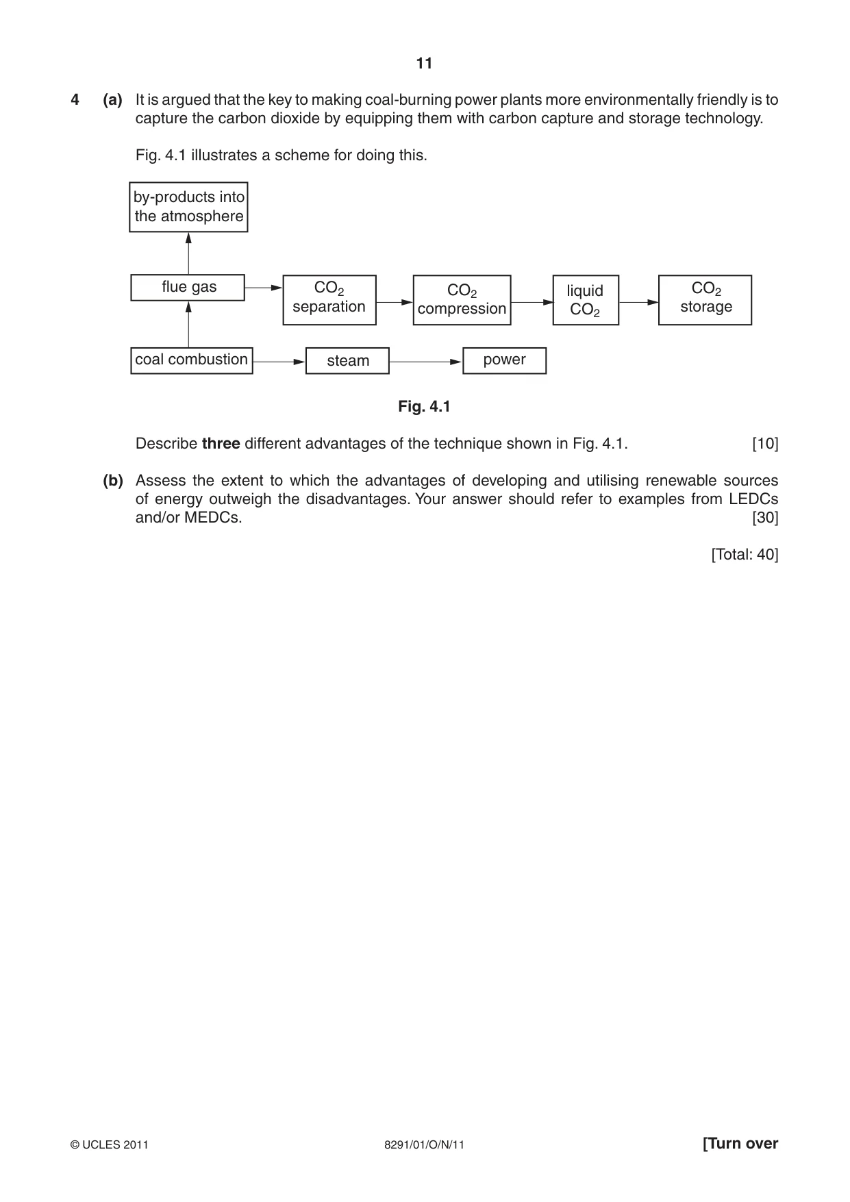 Cambridge A Level Environmental Management (AS only) 8291 2011 Oct/Nov Paper 1 · Variant 1 question paper, page 11 of 12