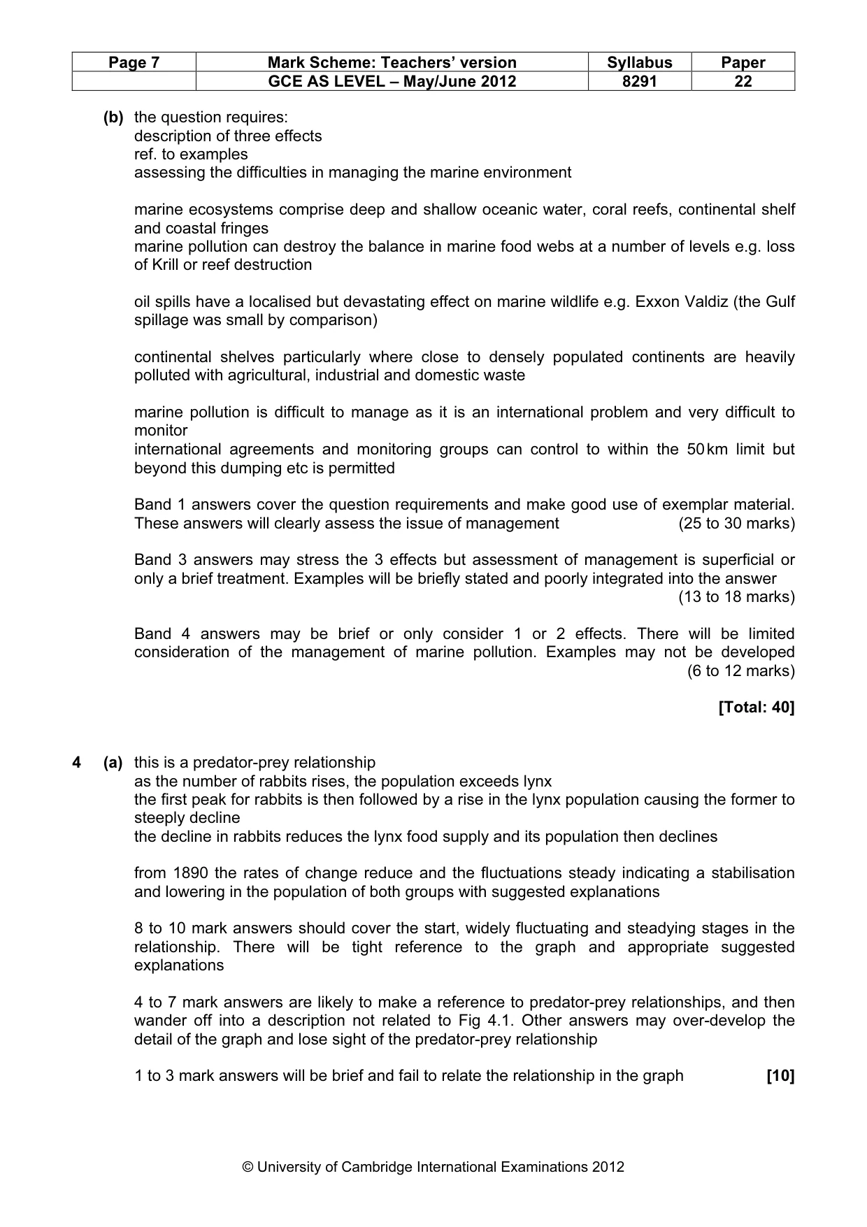 Mark scheme, page 7 of 12