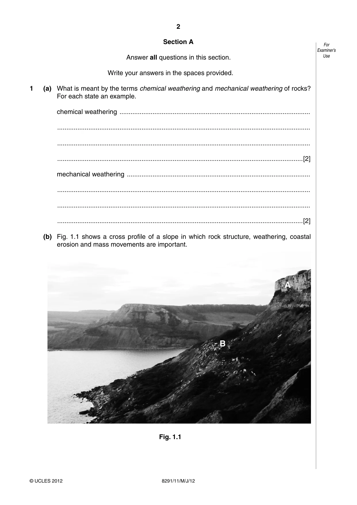 Cambridge A Level Environmental Management (AS only) 8291 2012 May/June Paper 1 · Variant 1 question paper, page 2 of 12