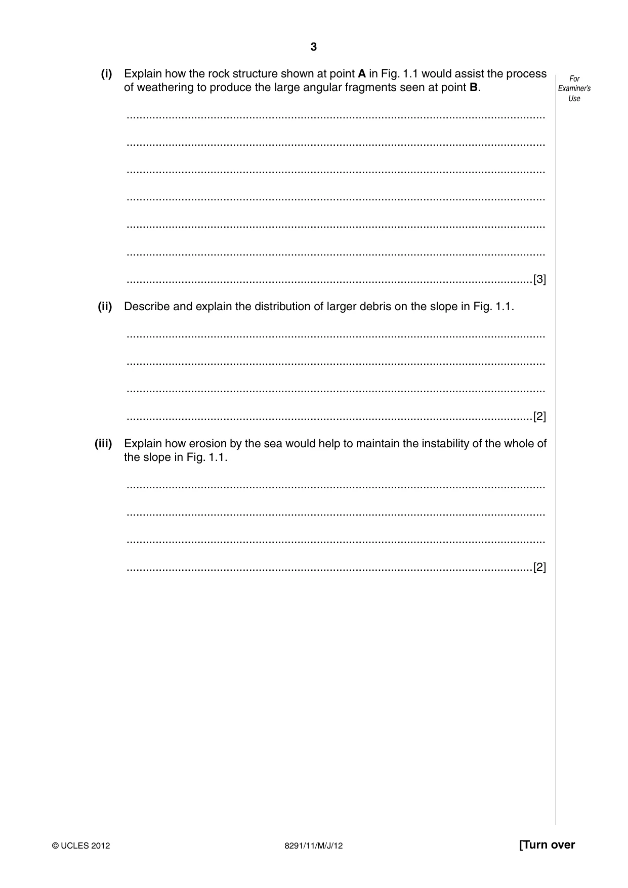 Cambridge A Level Environmental Management (AS only) 8291 2012 May/June Paper 1 · Variant 1 question paper, page 3 of 12