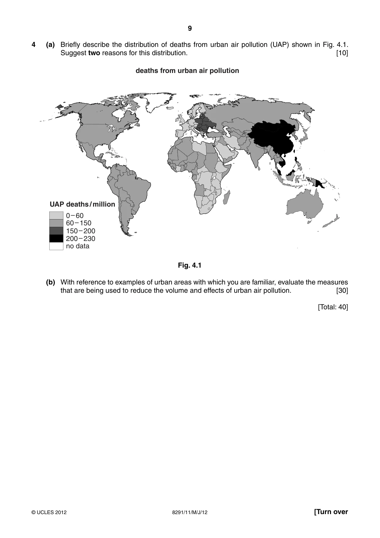 Cambridge A Level Environmental Management (AS only) 8291 2012 May/June Paper 1 · Variant 1 question paper, page 9 of 12
