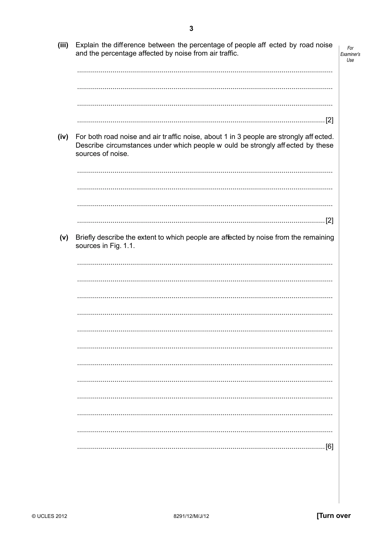 Cambridge A Level Environmental Management (AS only) 8291 2012 May/June Paper 1 · Variant 2 question paper, page 3 of 12