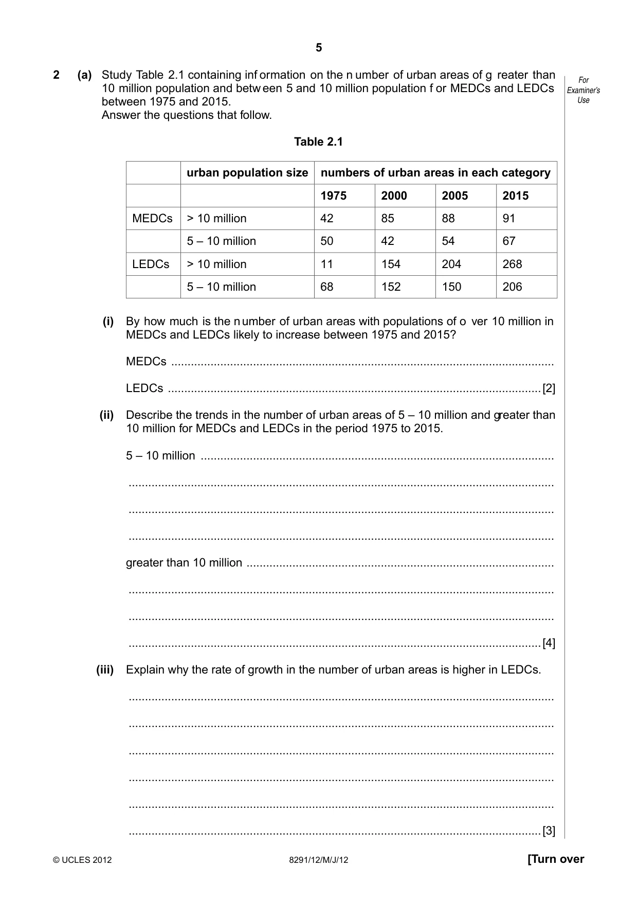 Cambridge A Level Environmental Management (AS only) 8291 2012 May/June Paper 1 · Variant 2 question paper, page 5 of 12