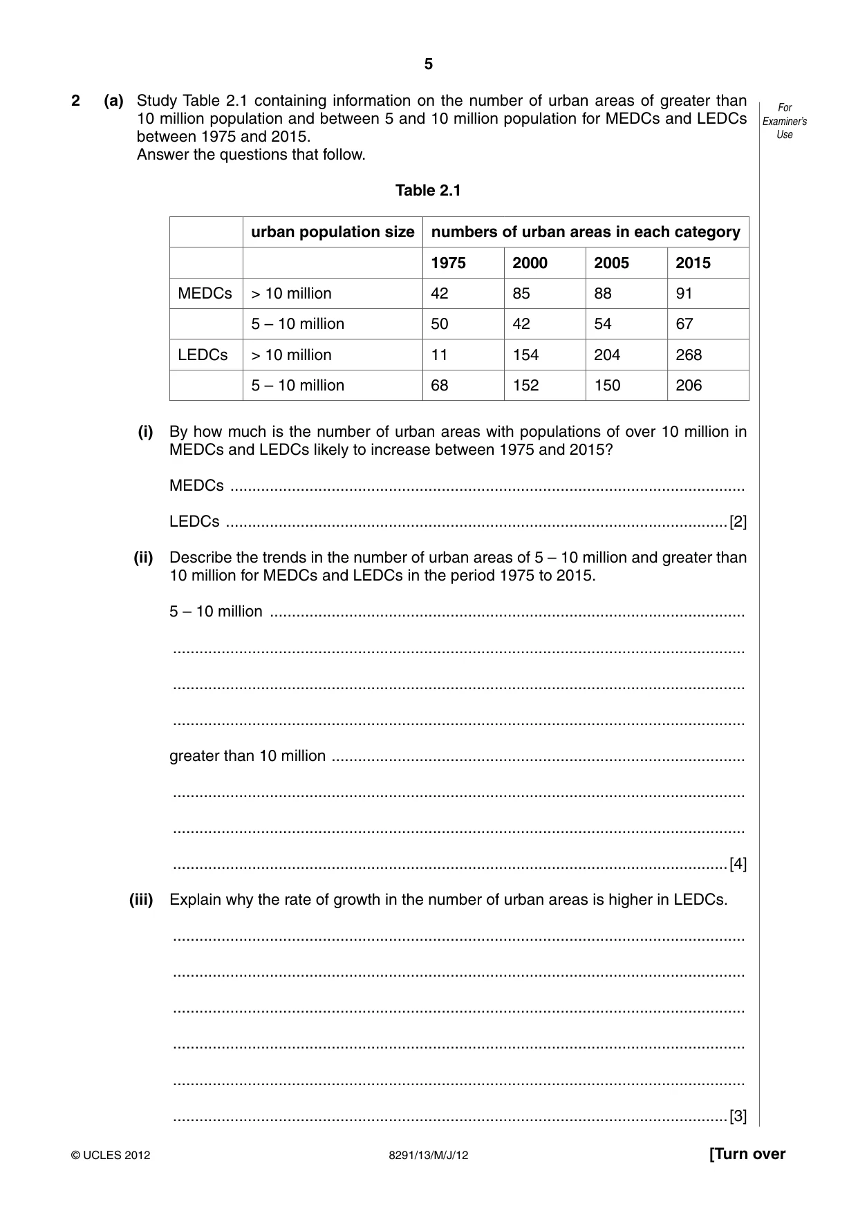 Cambridge A Level Environmental Management (AS only) 8291 2012 May/June Paper 1 · Variant 3 question paper, page 5 of 12