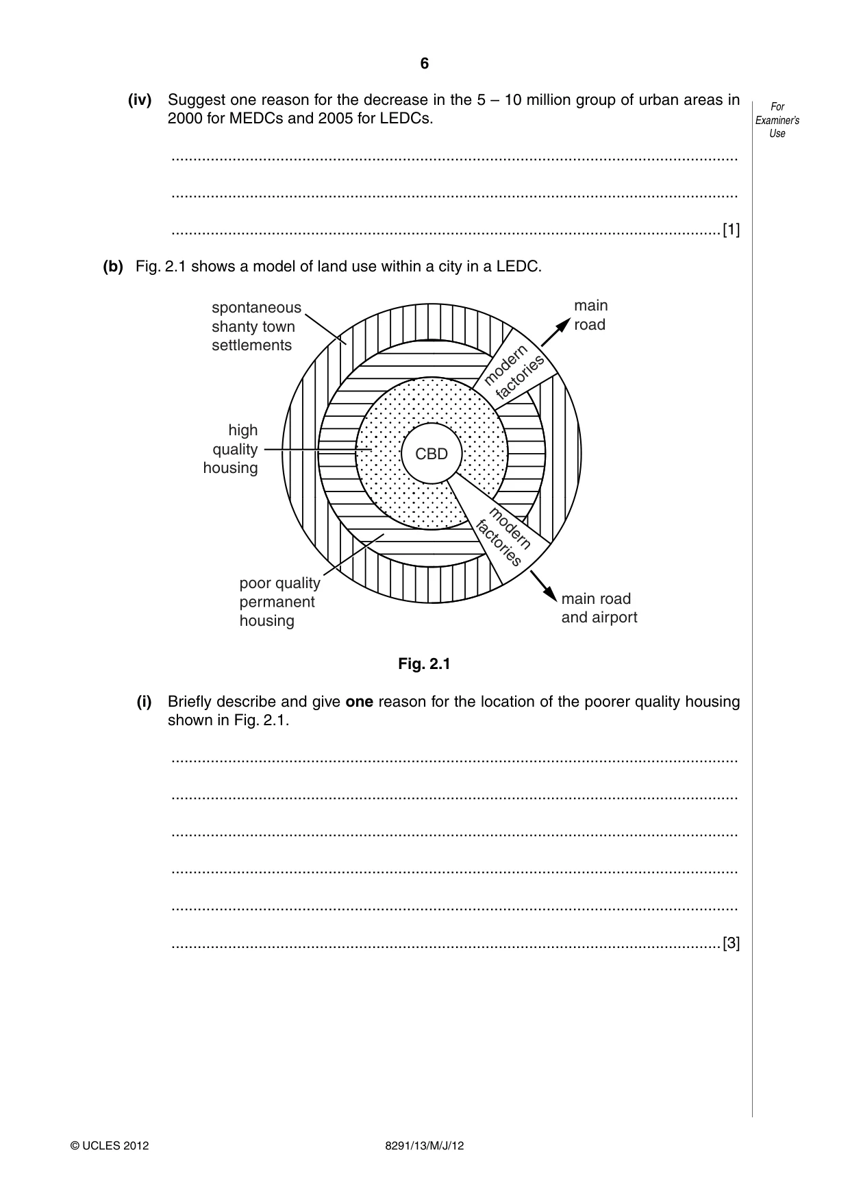 Cambridge A Level Environmental Management (AS only) 8291 2012 May/June Paper 1 · Variant 3 question paper, page 6 of 12