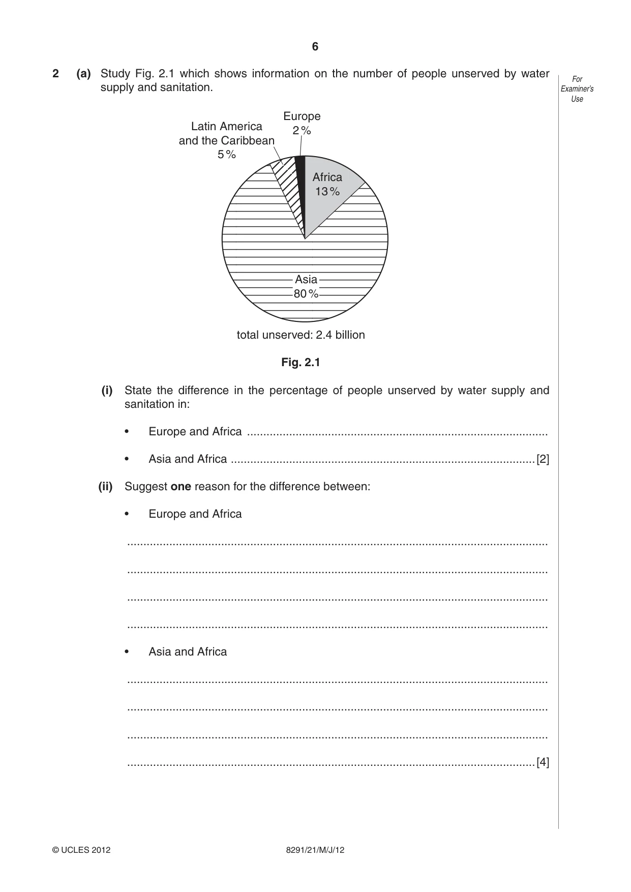 Cambridge A Level Environmental Management (AS only) 8291 2012 May/June Paper 2 · Variant 1 question paper, page 6 of 12