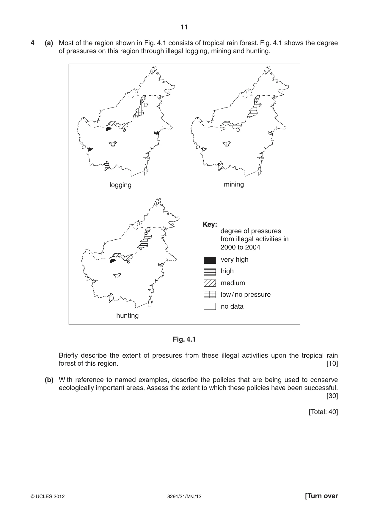Cambridge A Level Environmental Management (AS only) 8291 2012 May/June Paper 2 · Variant 1 question paper, page 11 of 12