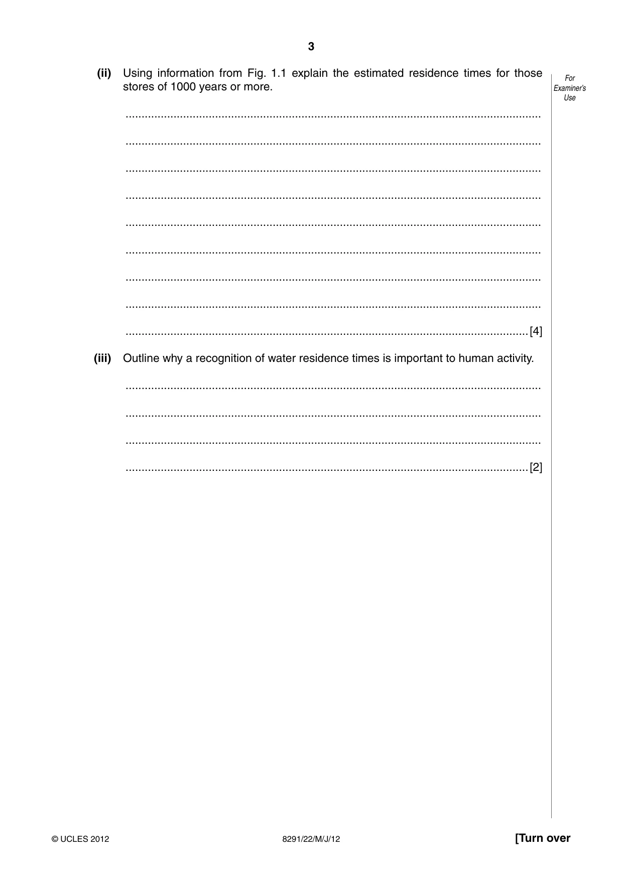 Cambridge A Level Environmental Management (AS only) 8291 2012 May/June Paper 2 · Variant 2 question paper, page 3 of 12