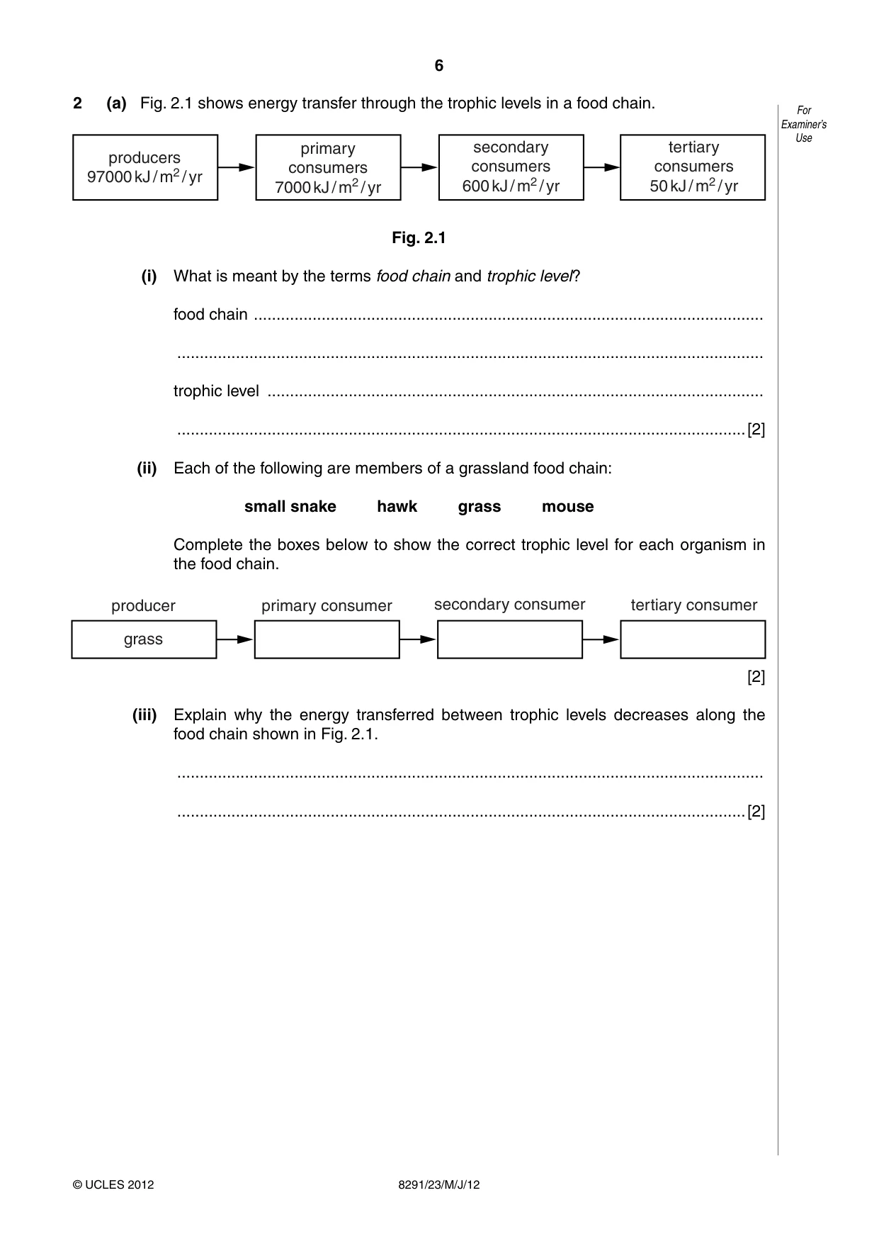 Cambridge A Level Environmental Management (AS only) 8291 2012 May/June Paper 2 · Variant 3 question paper, page 6 of 12