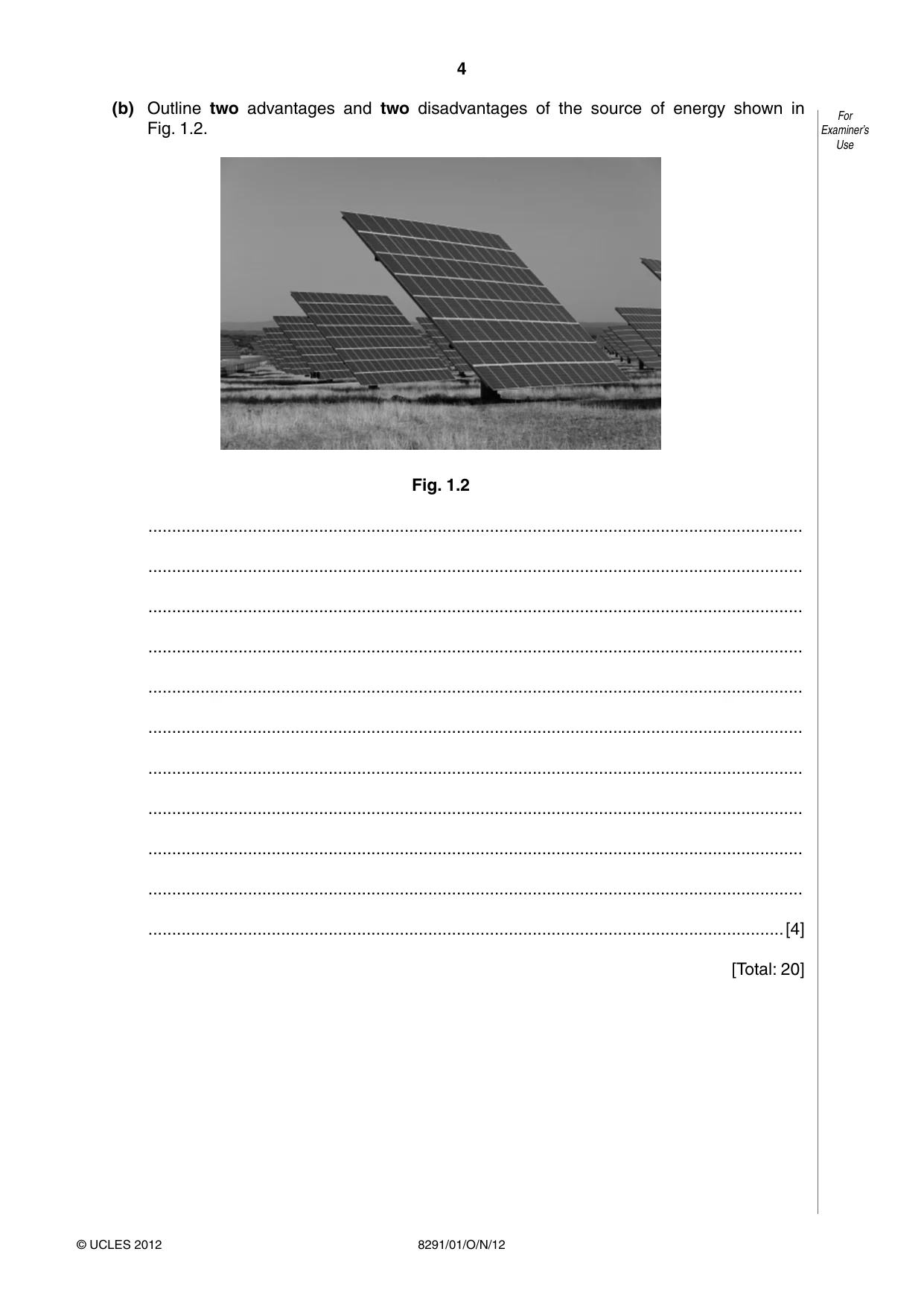 Cambridge A Level Environmental Management (AS only) 8291 2012 Oct/Nov Paper 1 · Variant 1 question paper, page 4 of 12