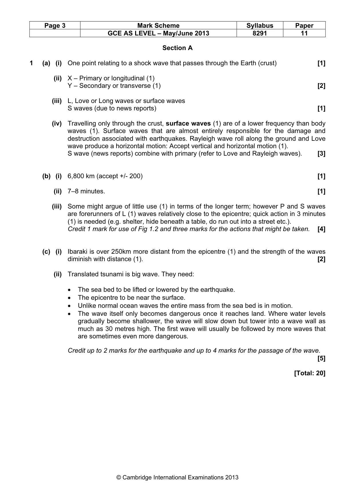 Mark scheme, page 3 of 11