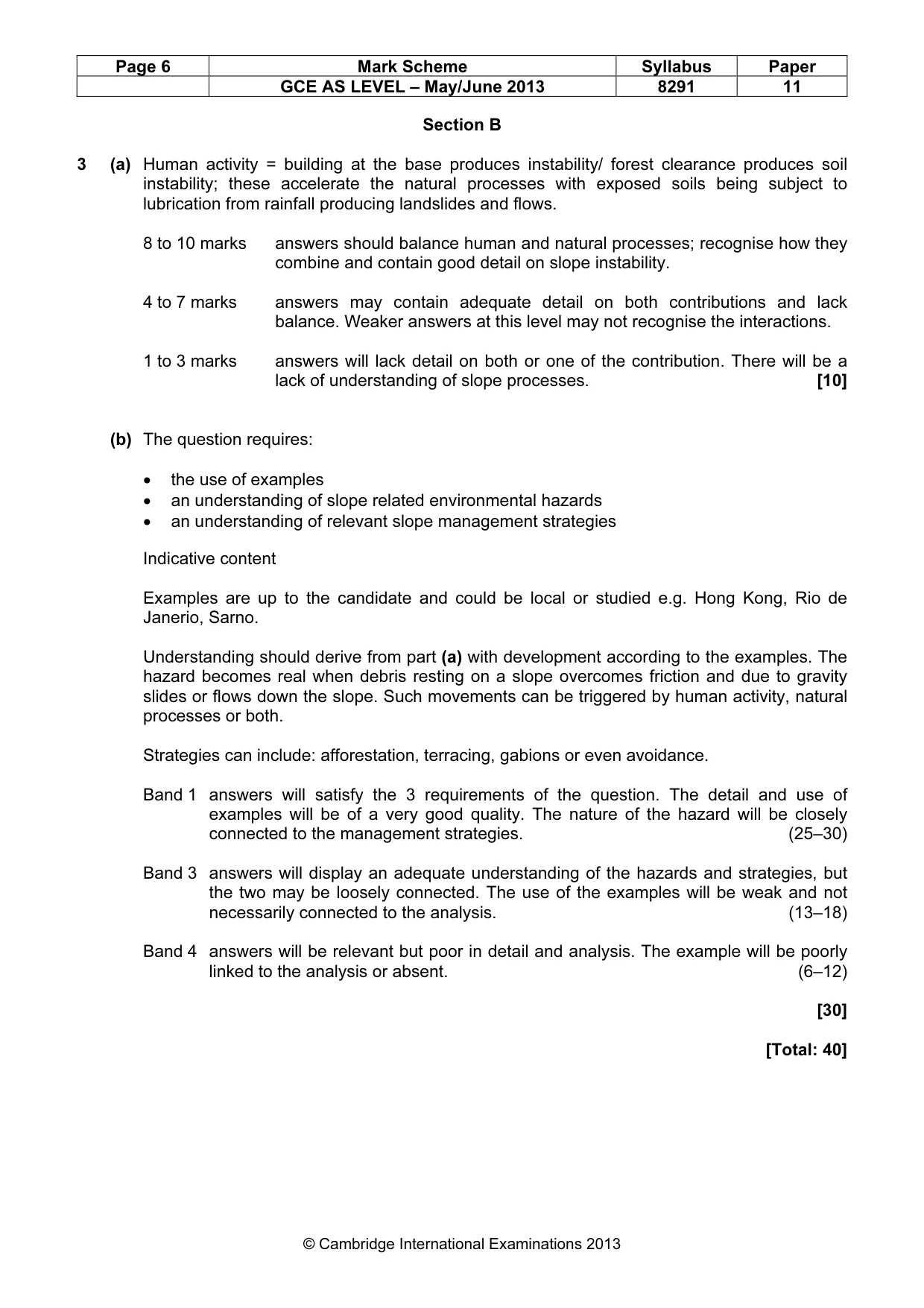 Mark scheme, page 6 of 11