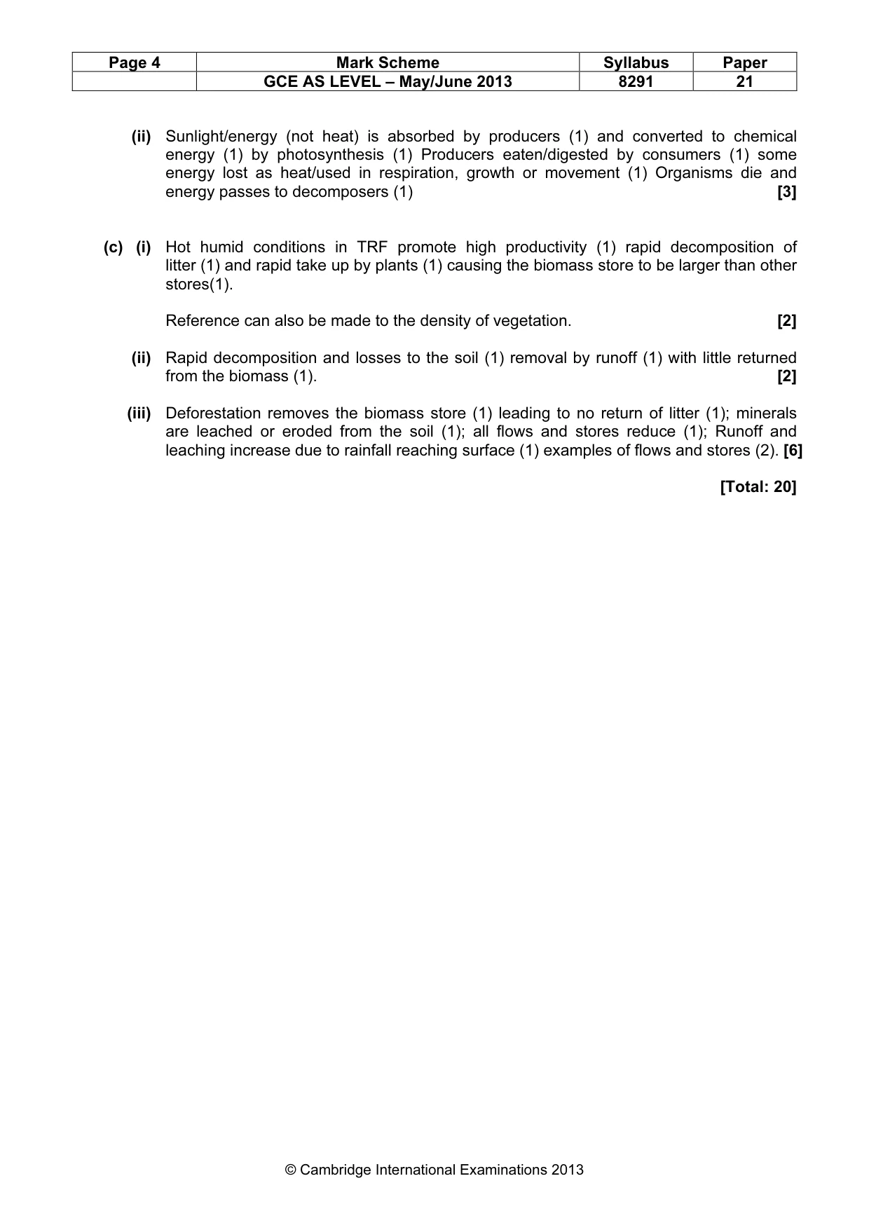 Mark scheme, page 4 of 10