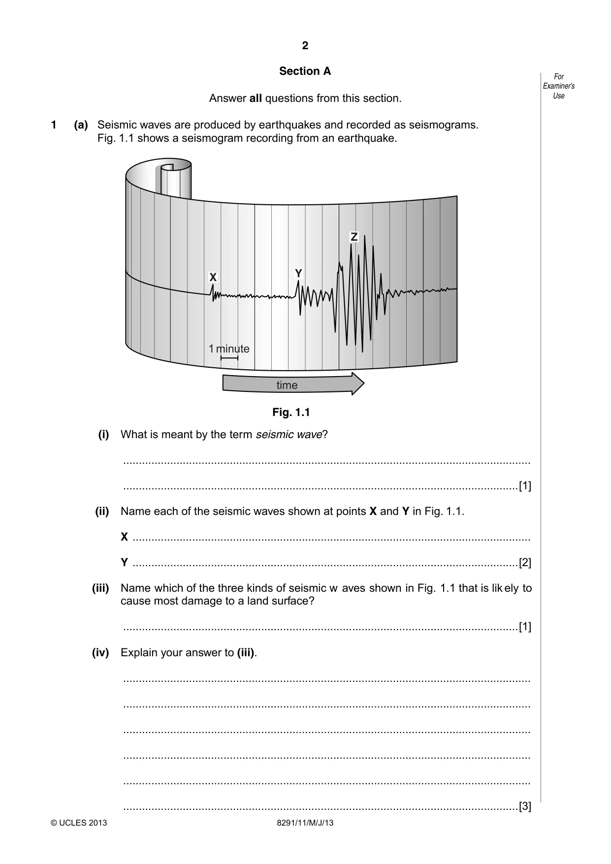 Cambridge A Level Environmental Management (AS only) 8291 2013 May/June Paper 1 · Variant 1 question paper, page 2 of 12