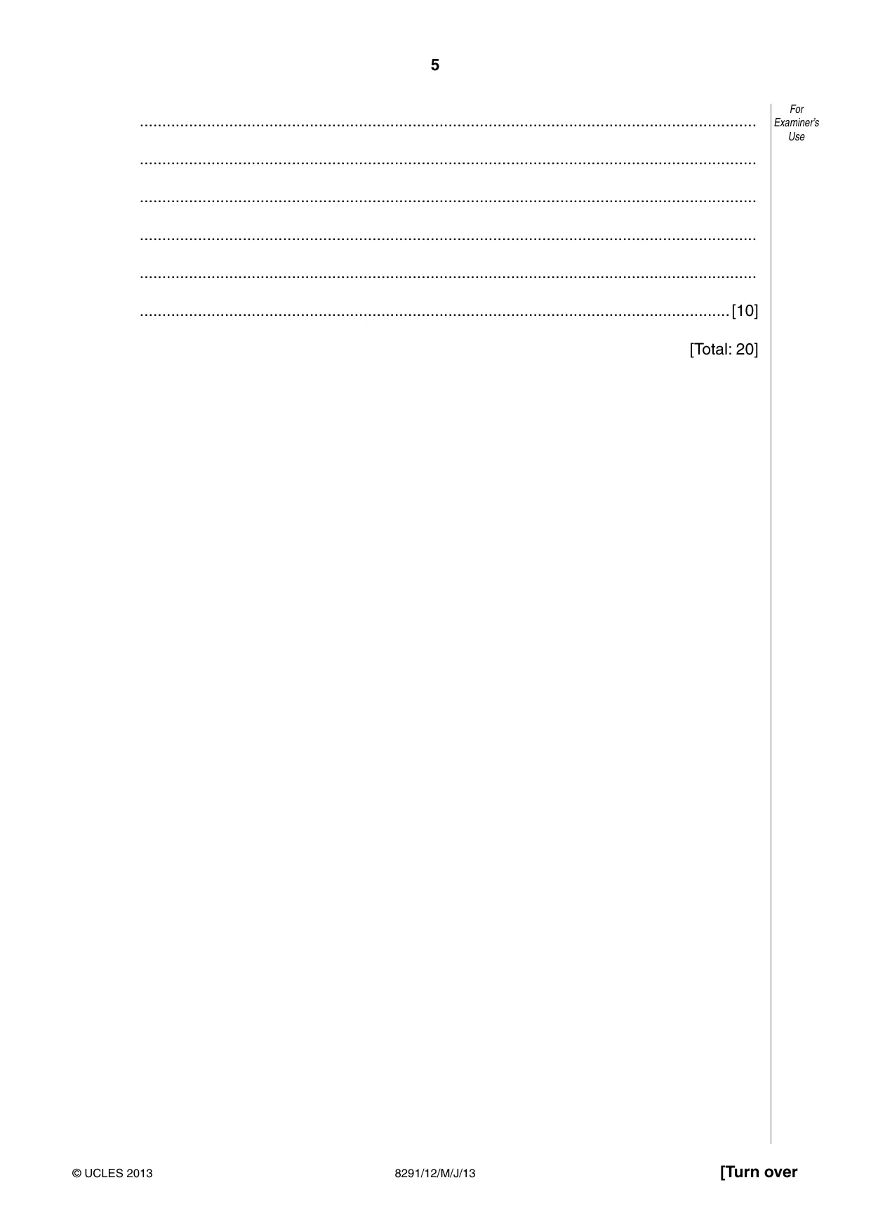 Cambridge A Level Environmental Management (AS only) 8291 2013 May/June Paper 1 · Variant 2 question paper, page 5 of 12