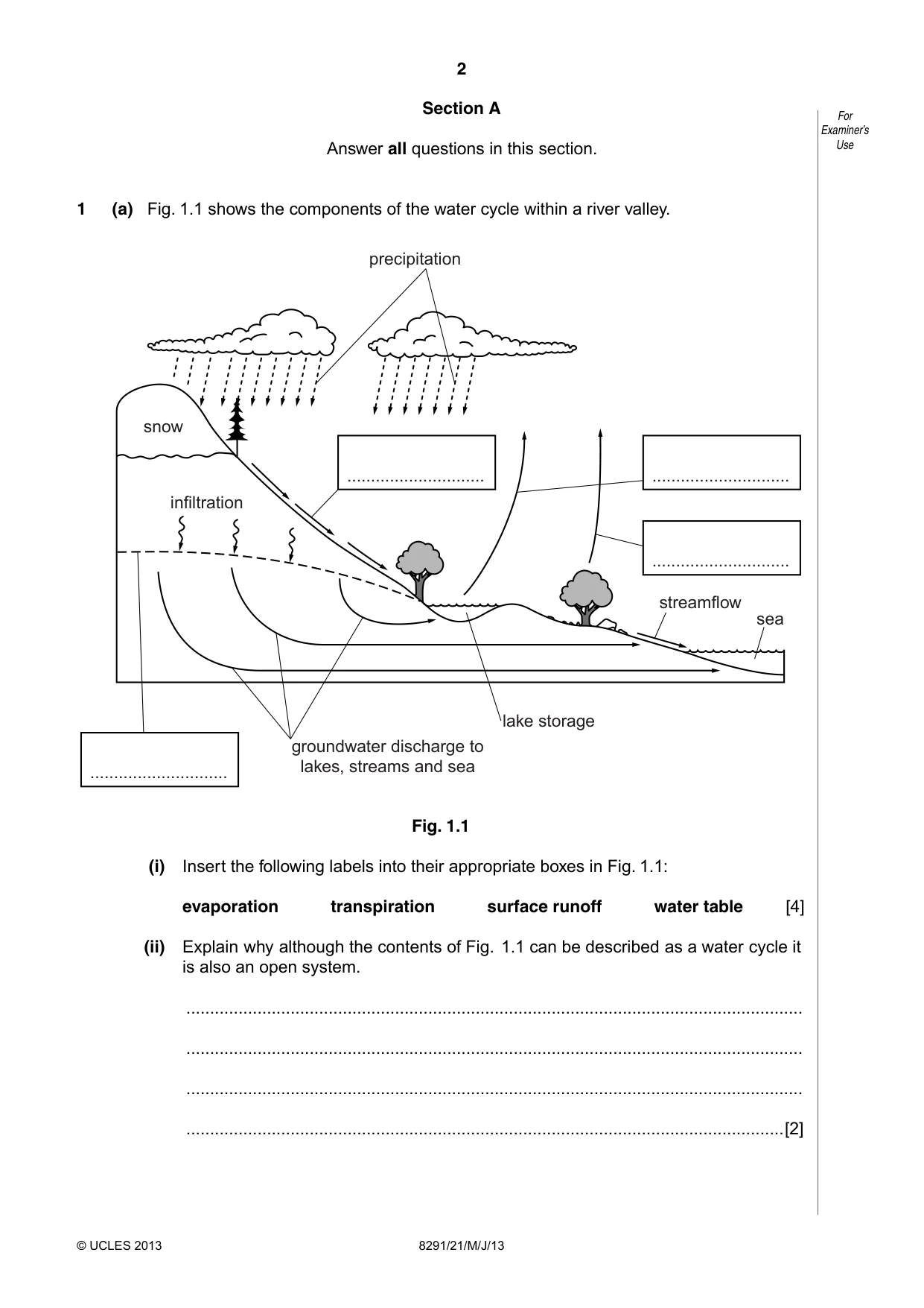 Cambridge A Level Environmental Management (AS only) 8291 2013 May/June Paper 2 · Variant 1 question paper, page 2 of 12