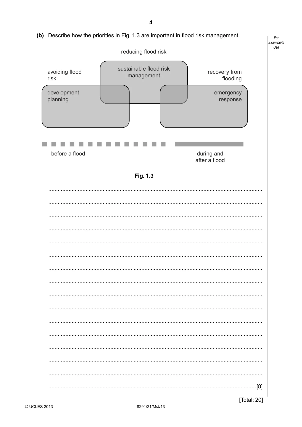 Cambridge A Level Environmental Management (AS only) 8291 2013 May/June Paper 2 · Variant 1 question paper, page 4 of 12