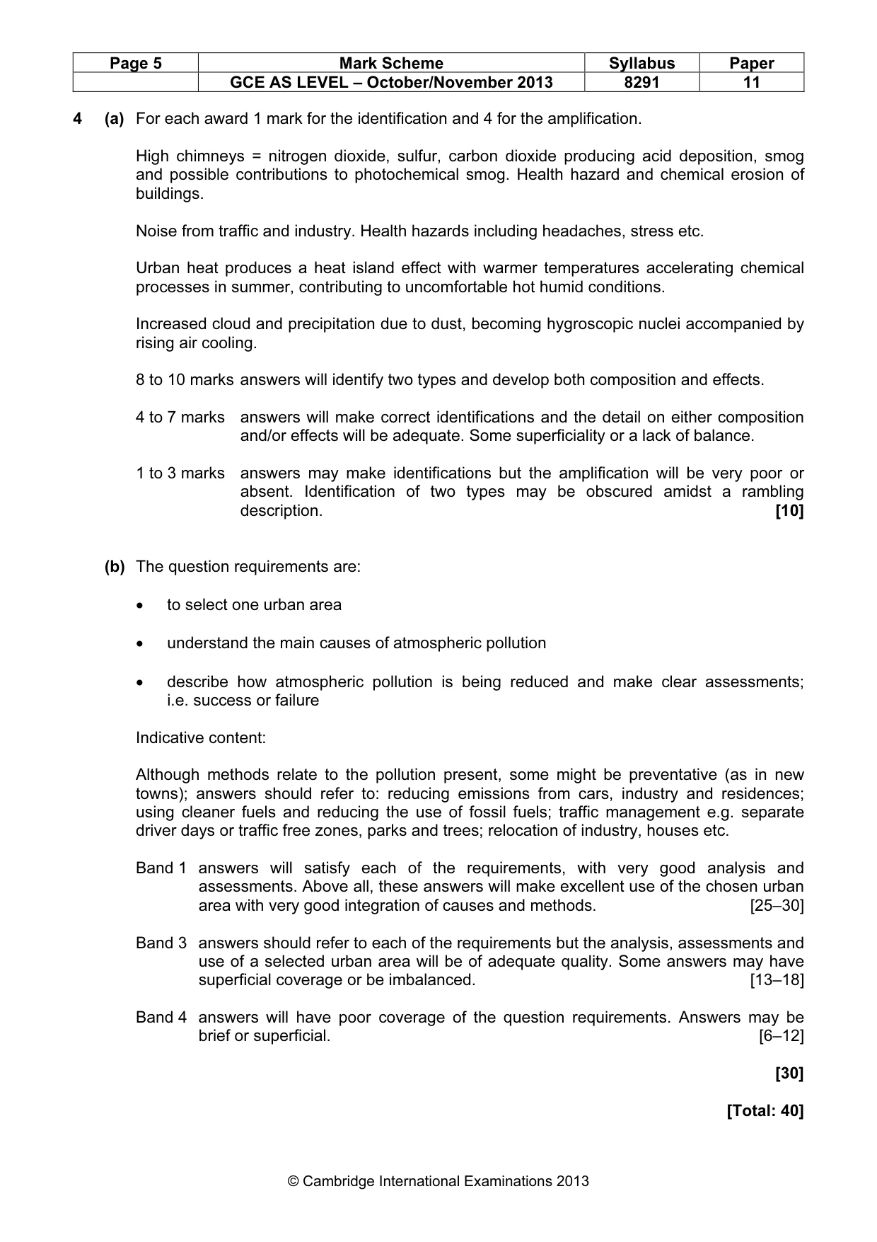 Mark scheme, page 5 of 8