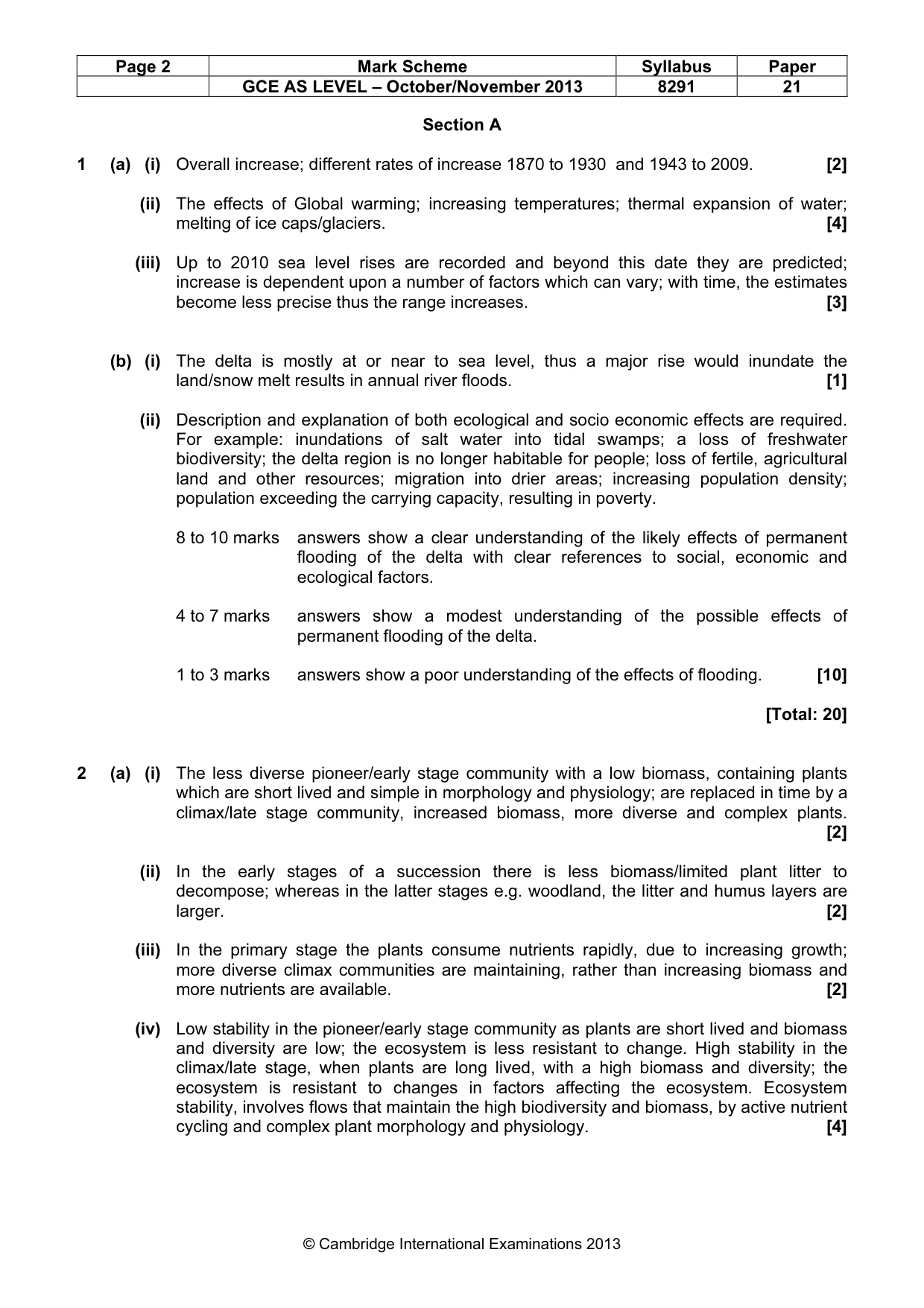 Mark scheme, page 2 of 8