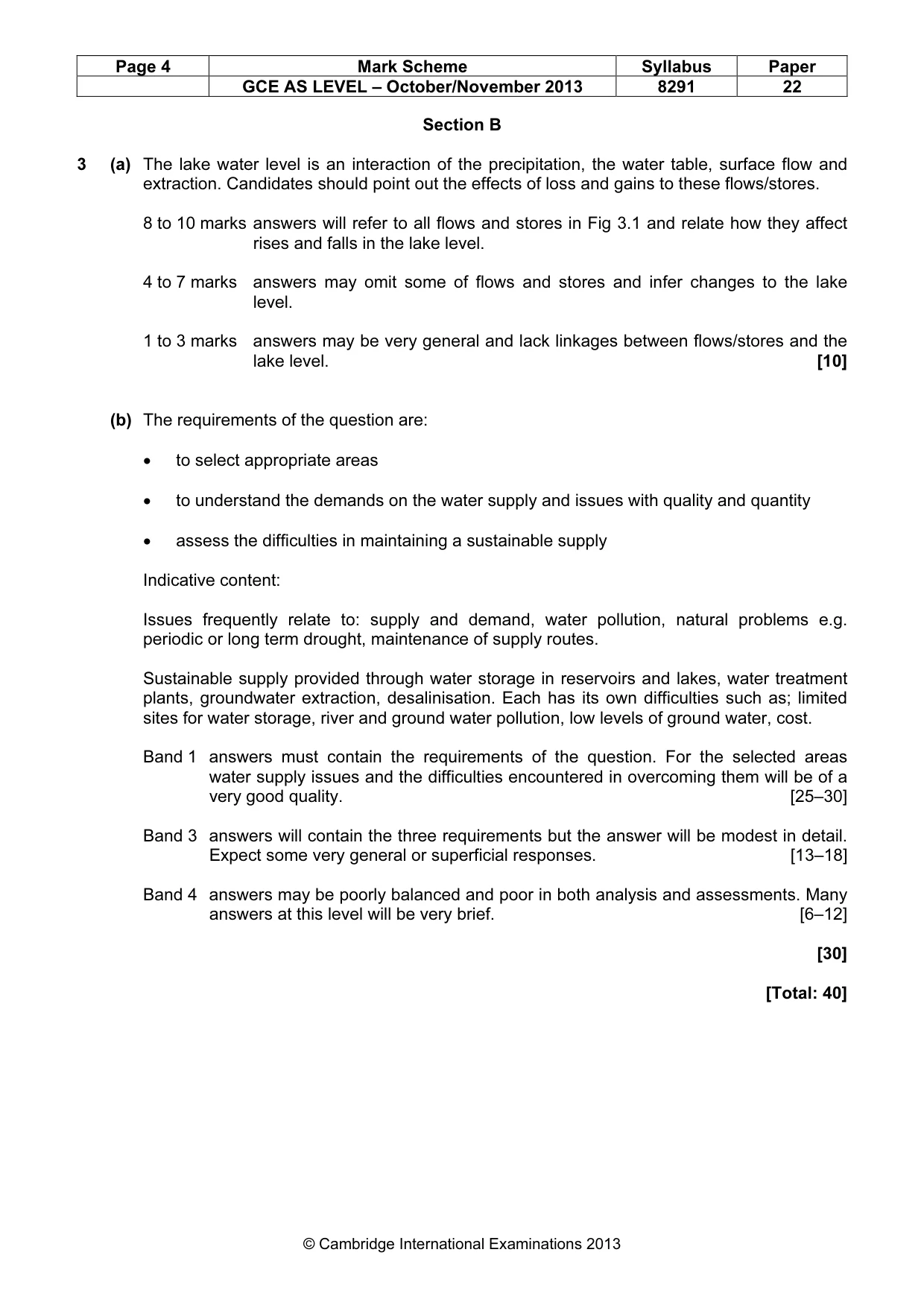 Mark scheme, page 4 of 8