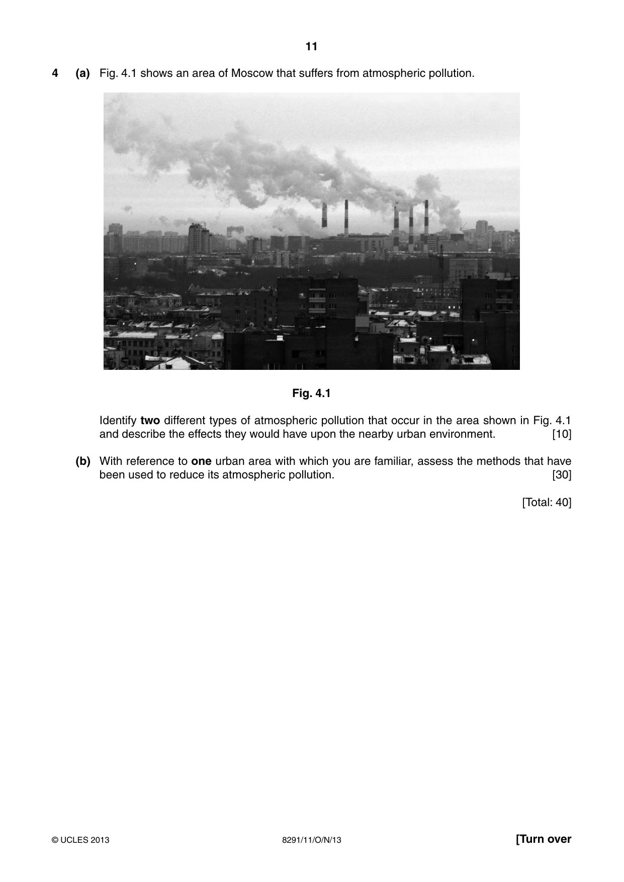 Cambridge A Level Environmental Management (AS only) 8291 2013 Oct/Nov Paper 1 · Variant 1 question paper, page 11 of 12