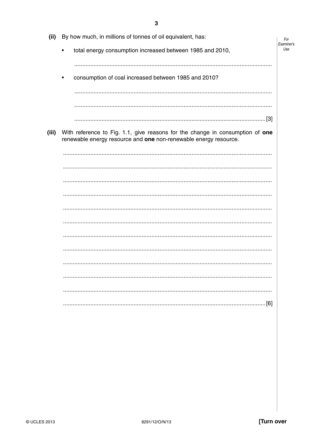 Cambridge A Level Environmental Management (AS only) 8291 2013 Oct/Nov Paper 1 · Variant 2 question paper, page 3 of 12