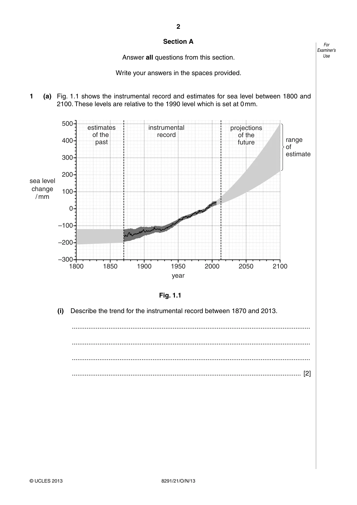 Cambridge A Level Environmental Management (AS only) 8291 2013 Oct/Nov Paper 2 · Variant 1 question paper, page 2 of 12