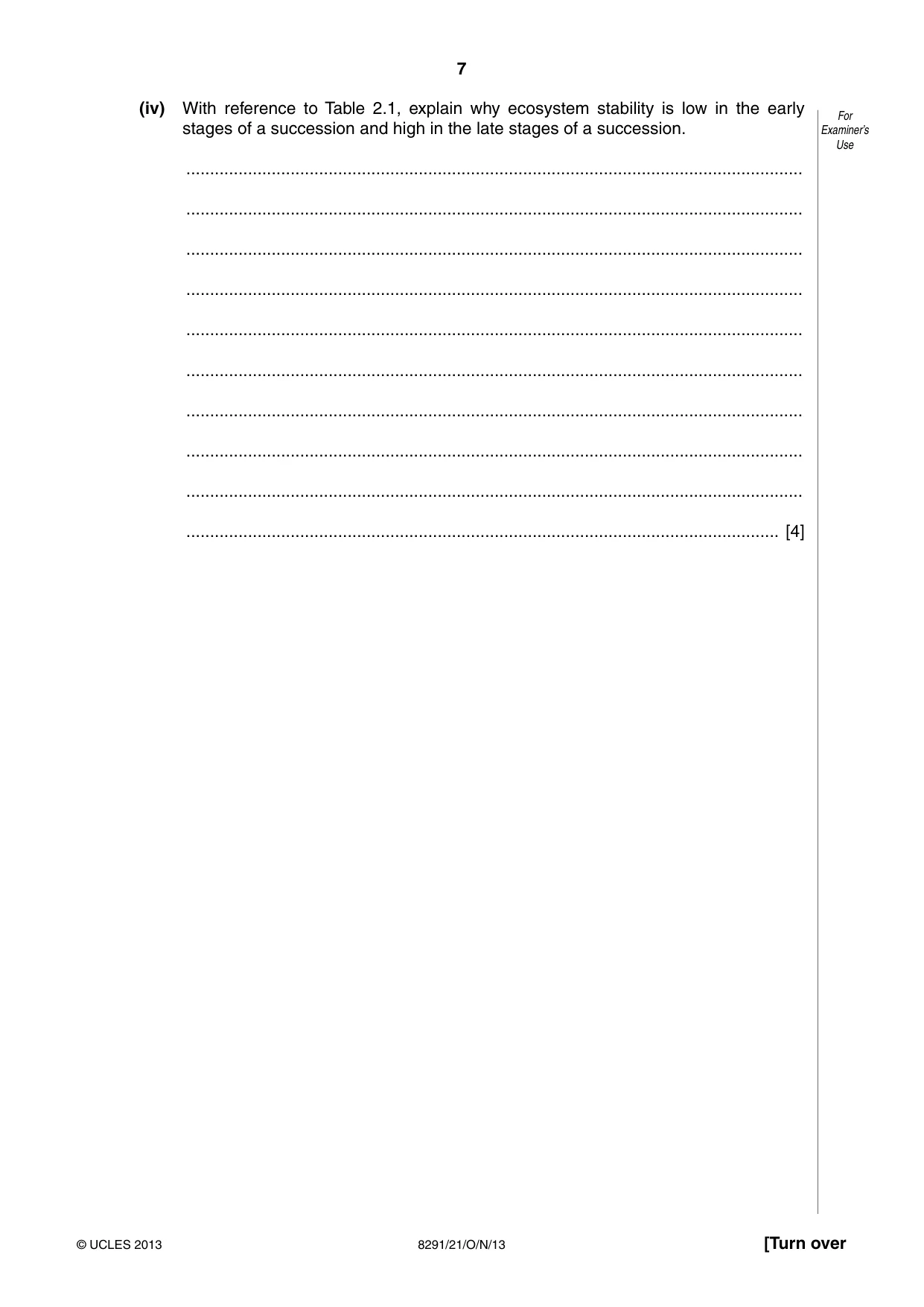 Cambridge A Level Environmental Management (AS only) 8291 2013 Oct/Nov Paper 2 · Variant 1 question paper, page 7 of 12