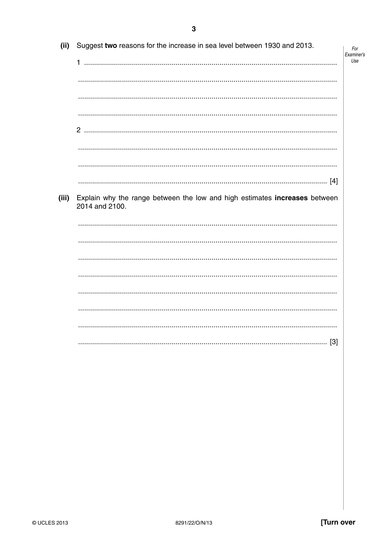 Cambridge A Level Environmental Management (AS only) 8291 2013 Oct/Nov Paper 2 · Variant 2 question paper, page 3 of 12