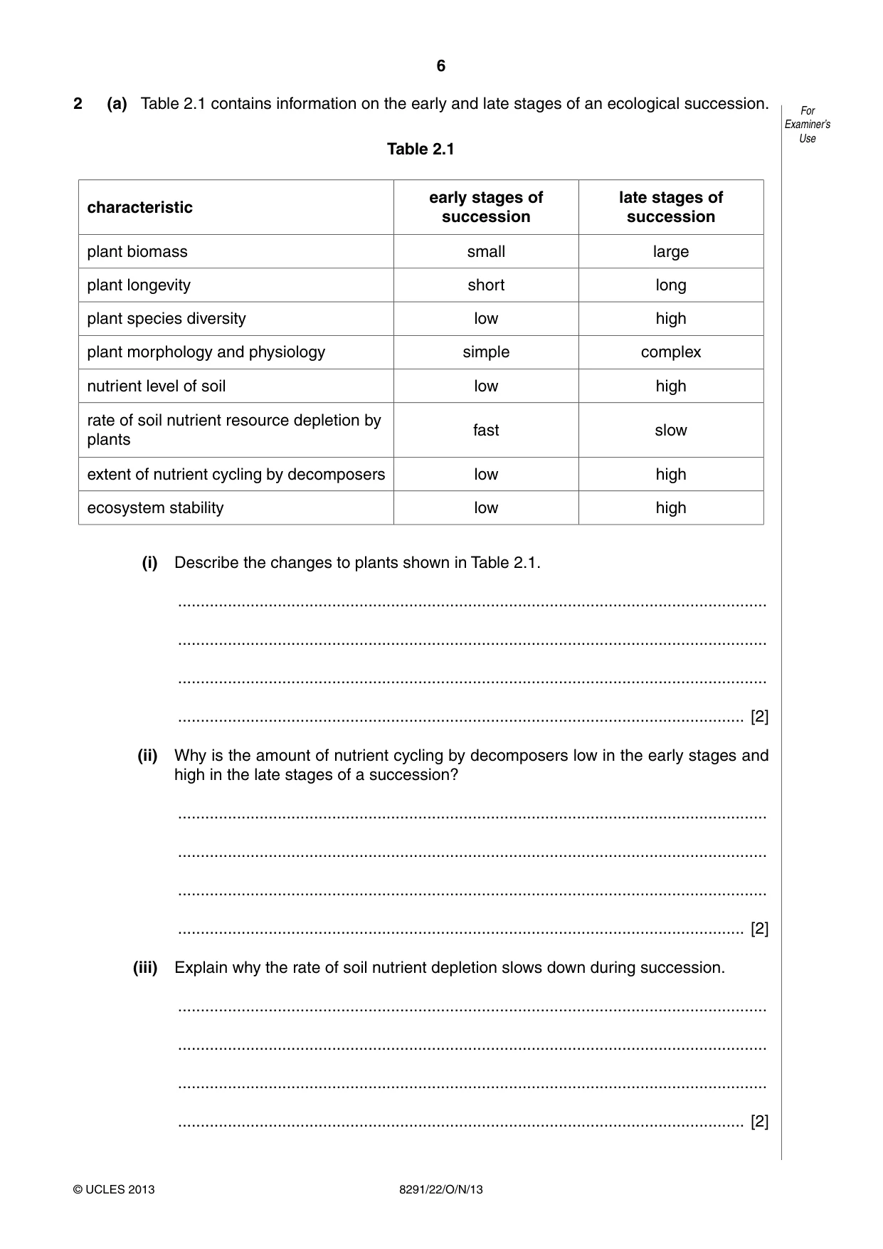 Cambridge A Level Environmental Management (AS only) 8291 2013 Oct/Nov Paper 2 · Variant 2 question paper, page 6 of 12