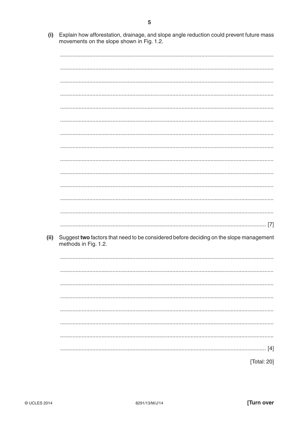 Cambridge A Level Environmental Management (AS only) 8291 2014 May/June Paper 1 · Variant 3 question paper, page 5 of 12