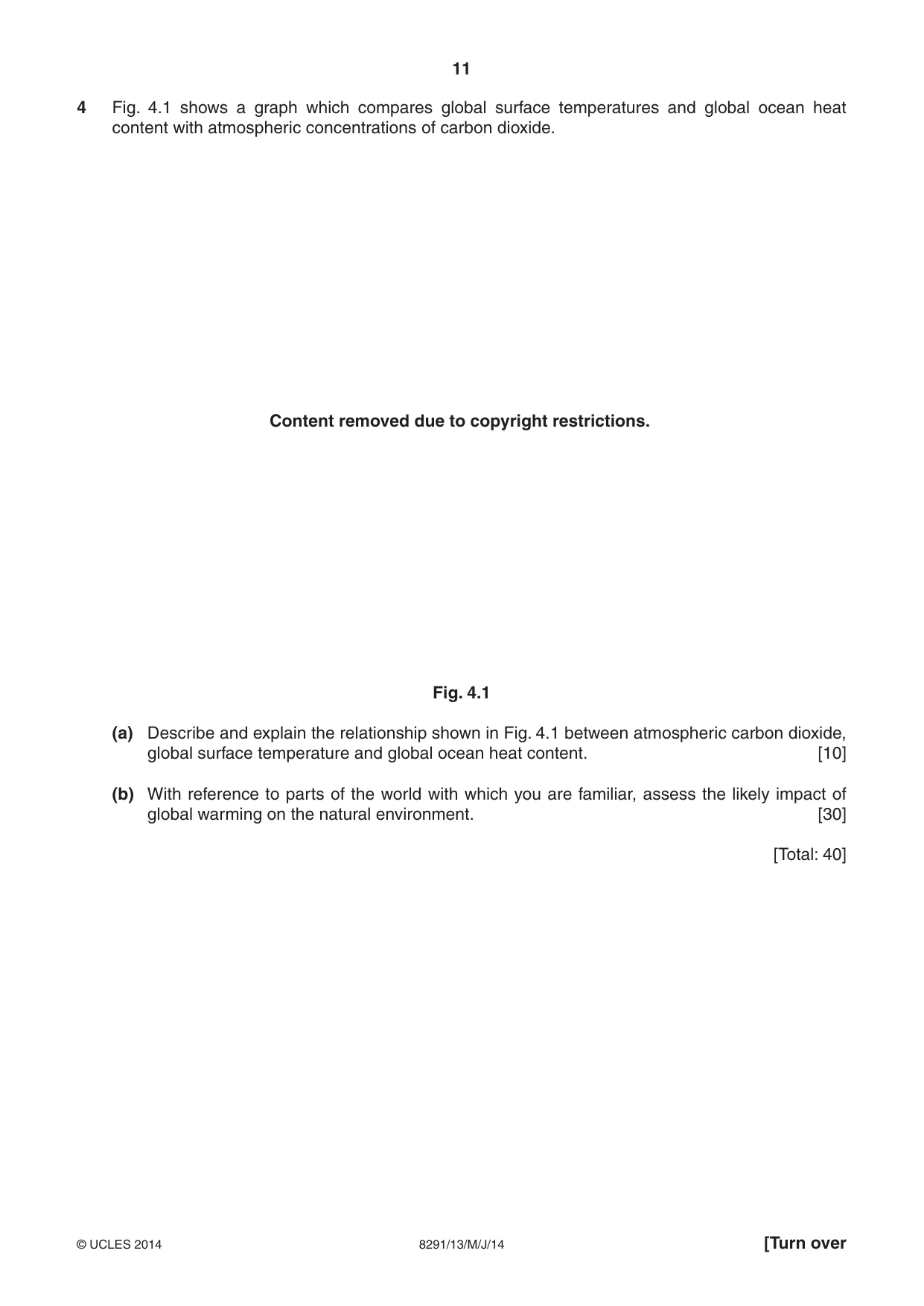 Cambridge A Level Environmental Management (AS only) 8291 2014 May/June Paper 1 · Variant 3 question paper, page 11 of 12