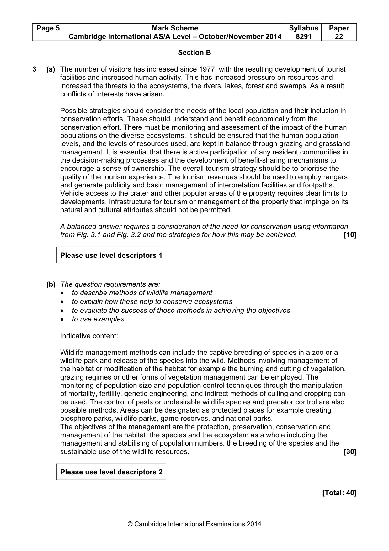 Mark scheme, page 5 of 9