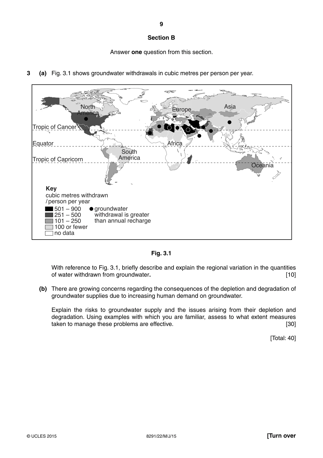 Cambridge A Level Environmental Management (AS only) 8291 2015 May/June Paper 2 · Variant 2 question paper, page 9 of 12