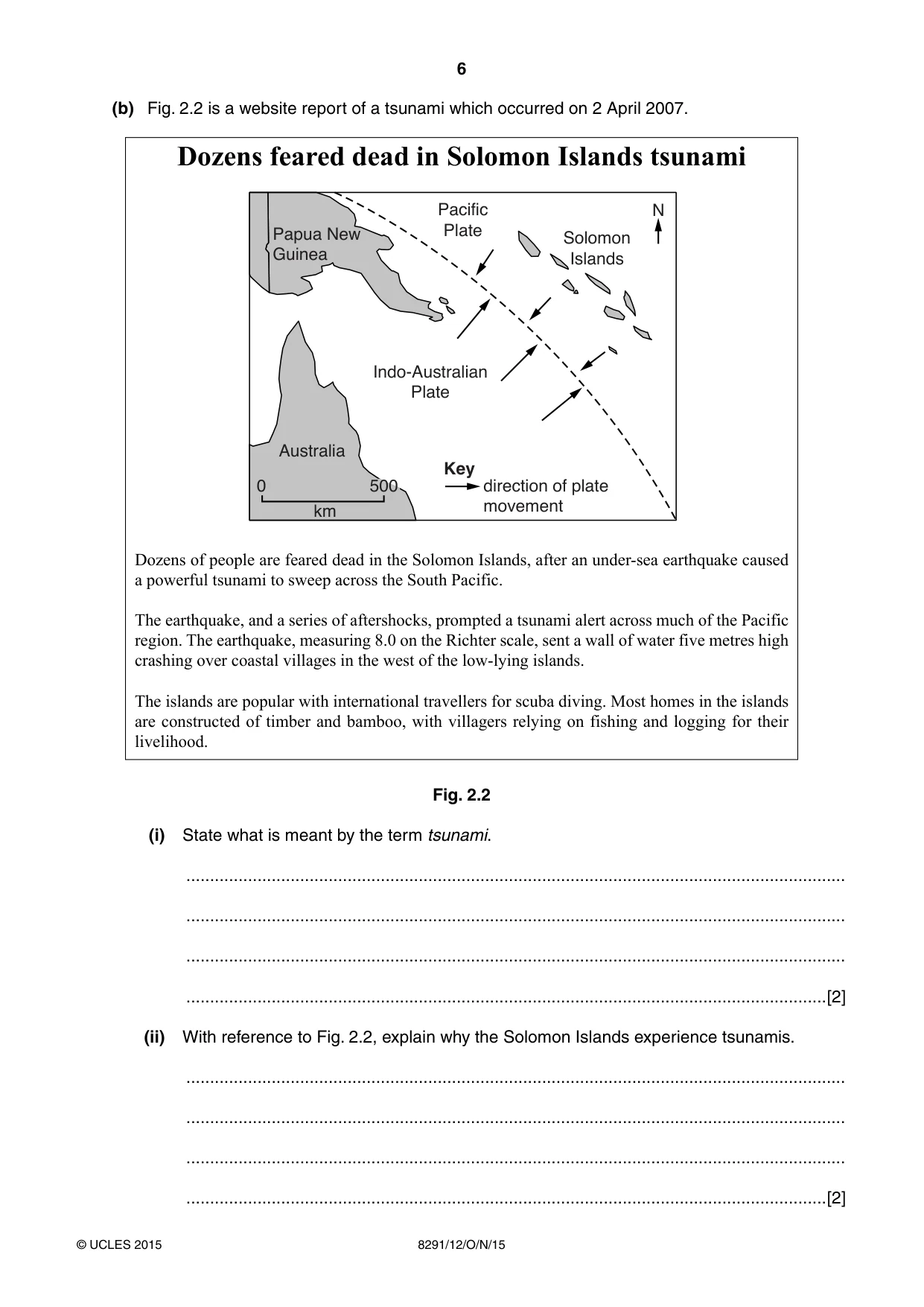 Cambridge A Level Environmental Management (AS only) 8291 2015 Oct/Nov Paper 1 · Variant 2 question paper, page 6 of 12