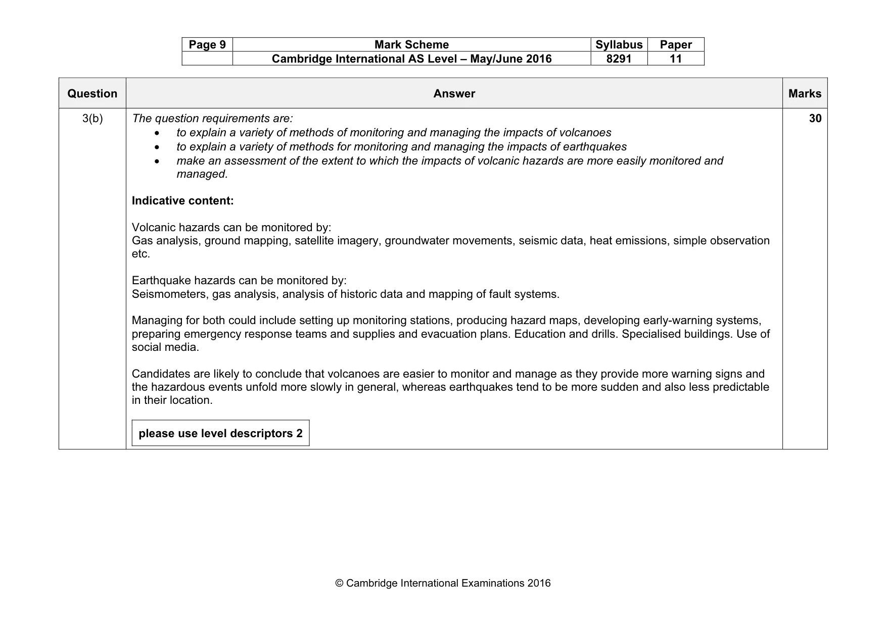 Mark scheme, page 9 of 16