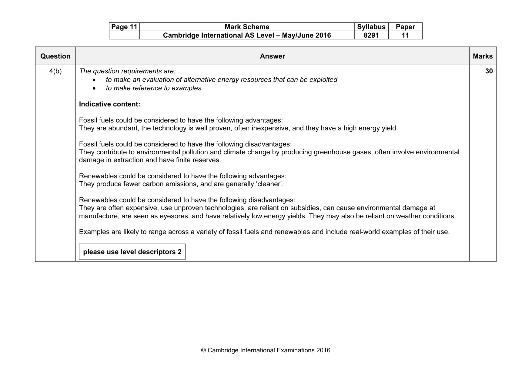 Mark scheme, page 11 of 16